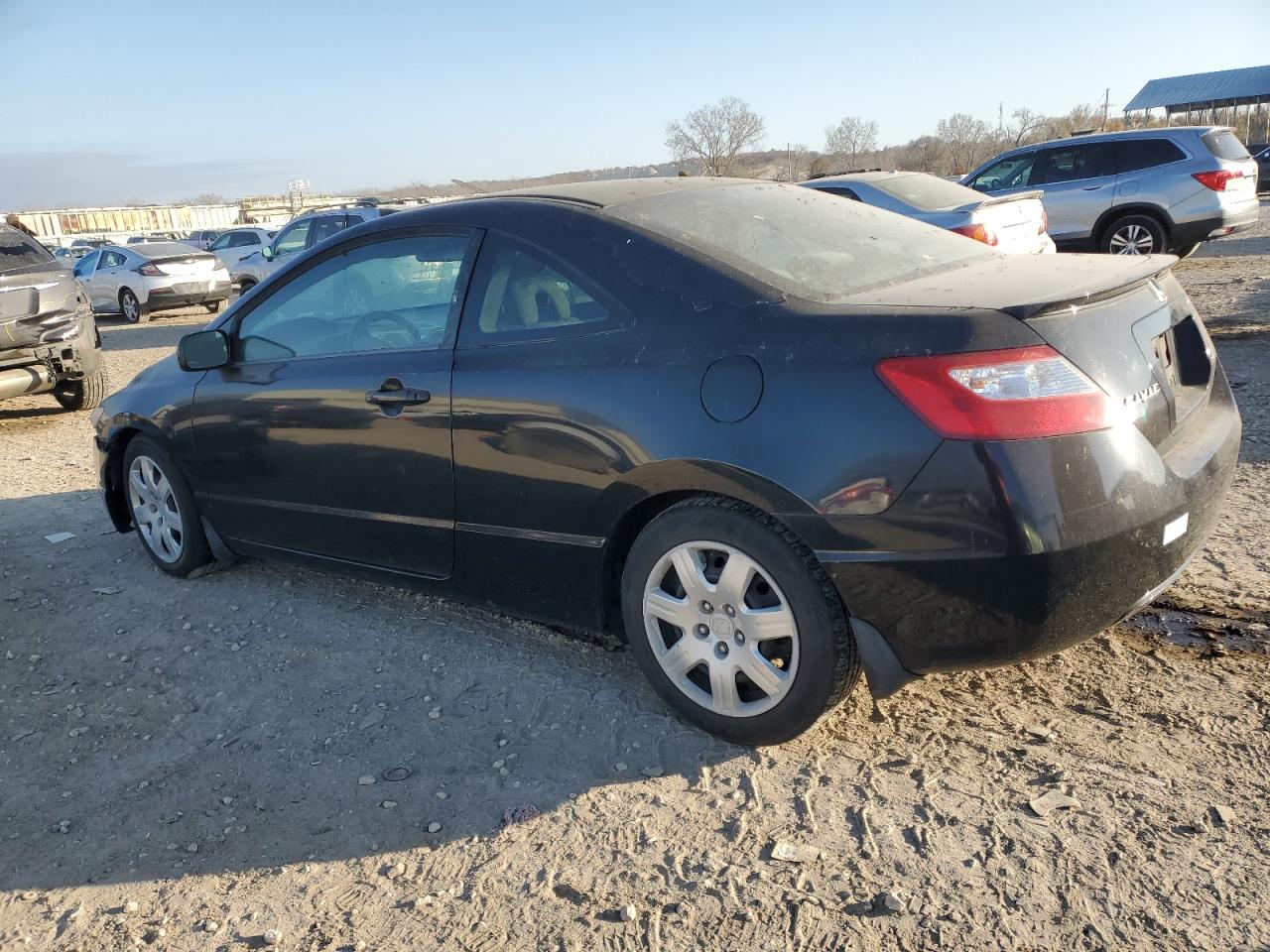 2007 Honda Civic Lx Black vin: 2HGFG12677H542314