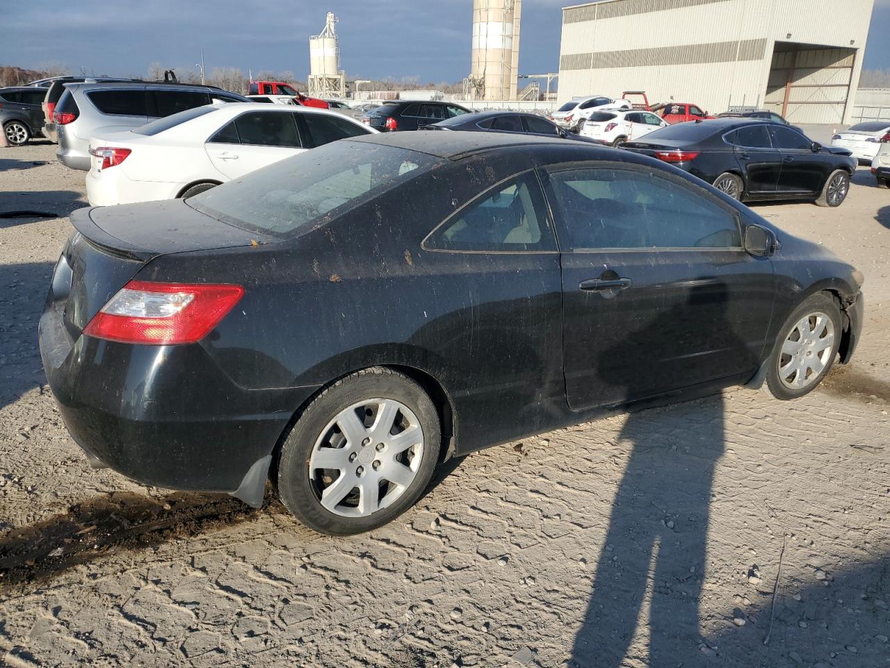 2007 Honda Civic Lx Black vin: 2HGFG12677H542314