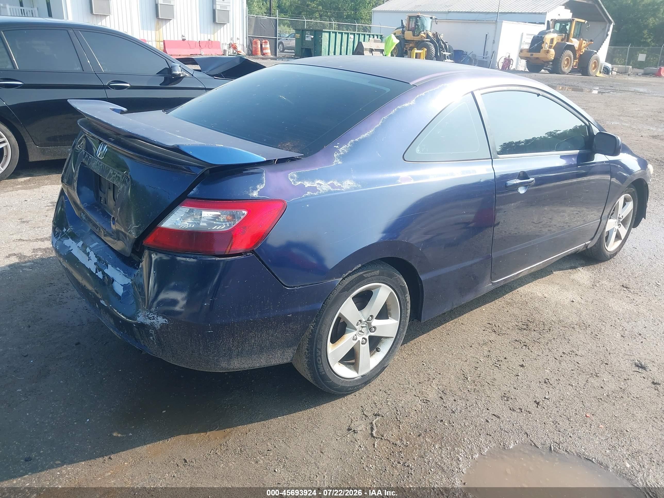 2007 Honda Civic Lx Blue vin: 2HGFG12677H558030