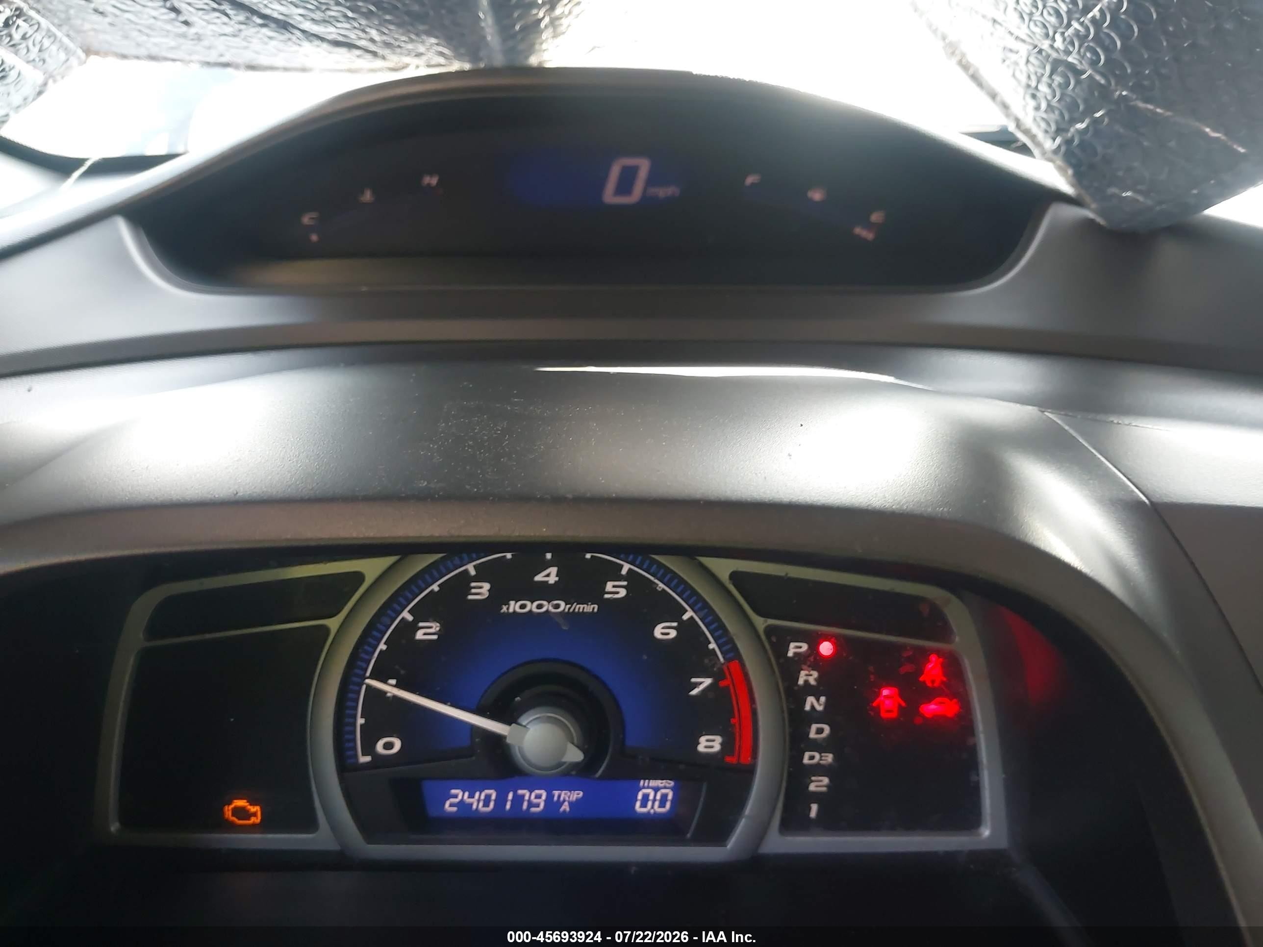2007 Honda Civic Lx Blue vin: 2HGFG12677H558030