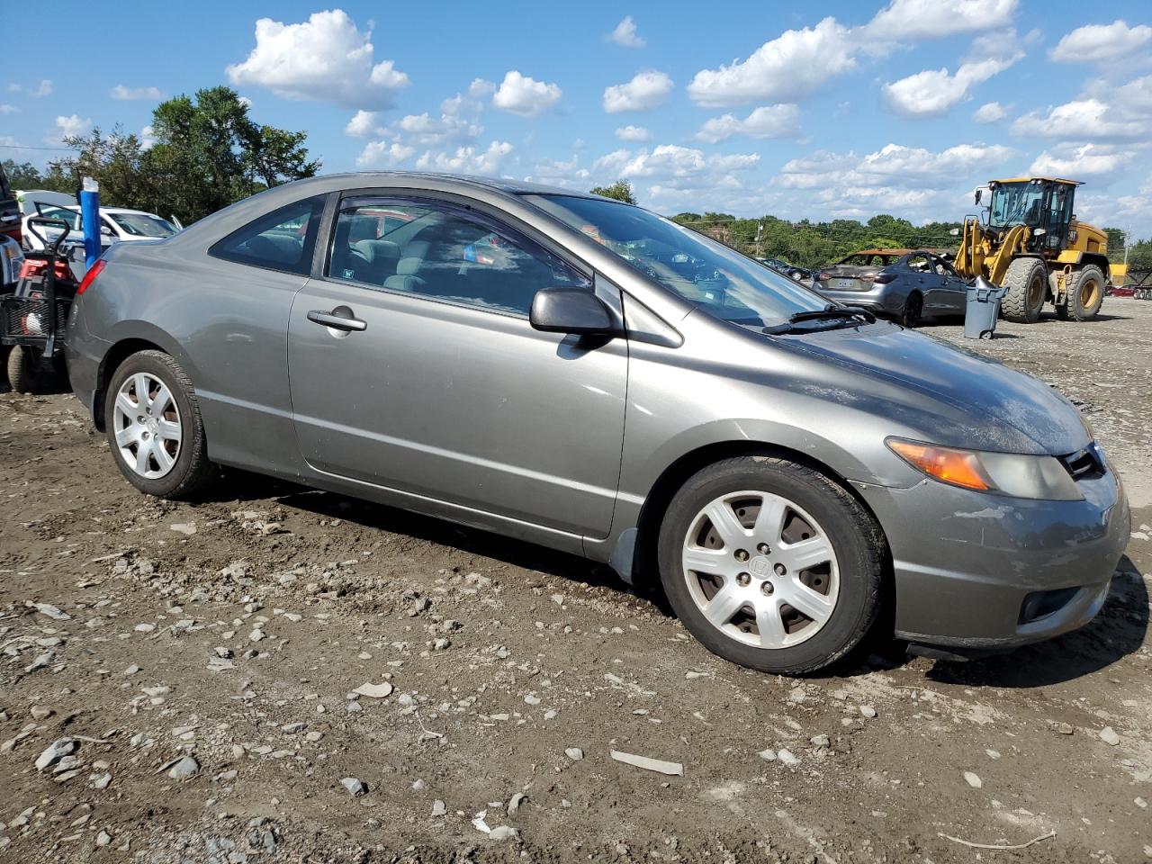 2007 Honda Civic Lx Gray vin: 2HGFG12677H565477
