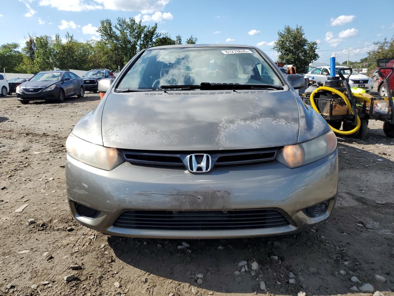 2007 Honda Civic Lx Gray vin: 2HGFG12677H565477