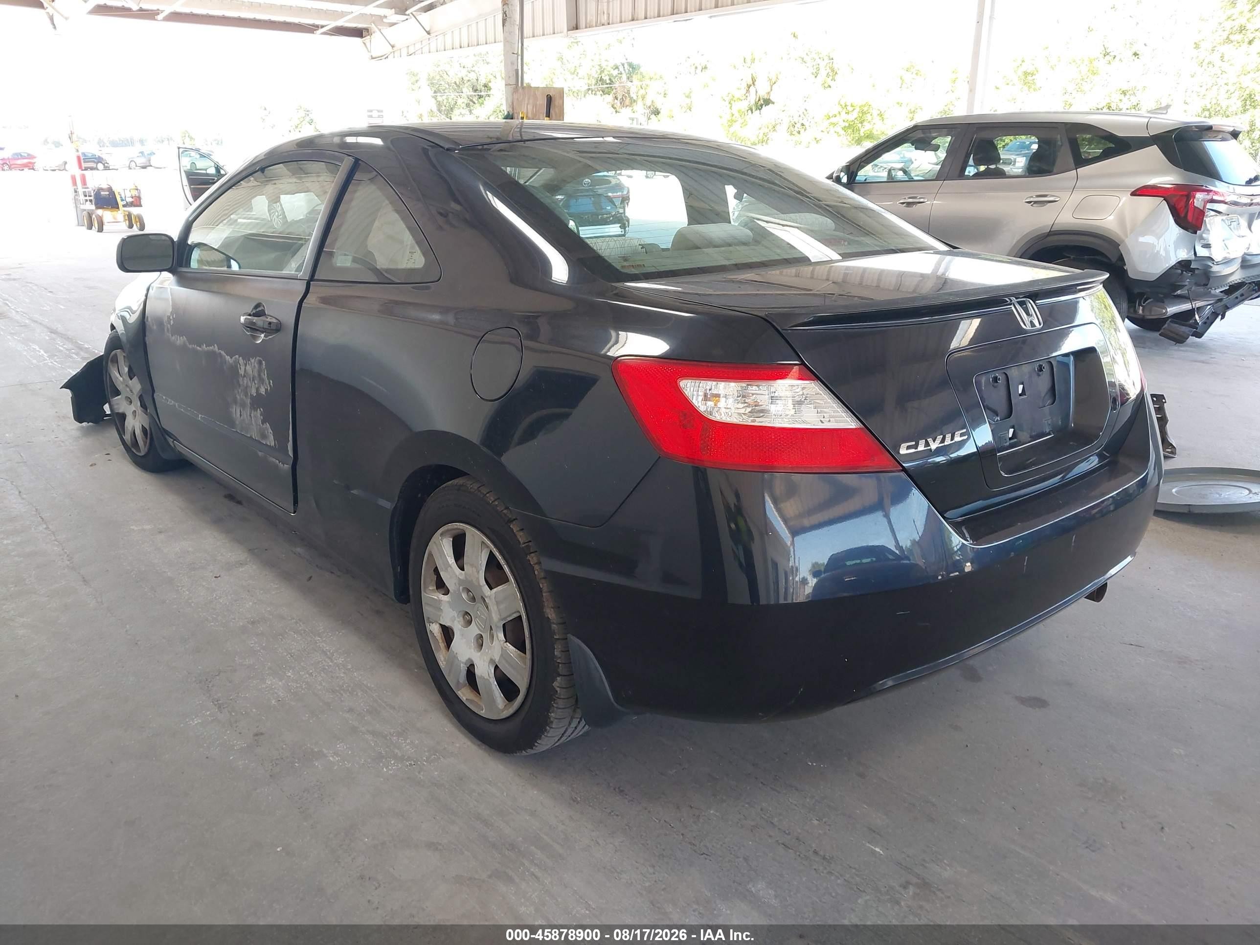 2007 Honda Civic Lx Black vin: 2HGFG12677H585289