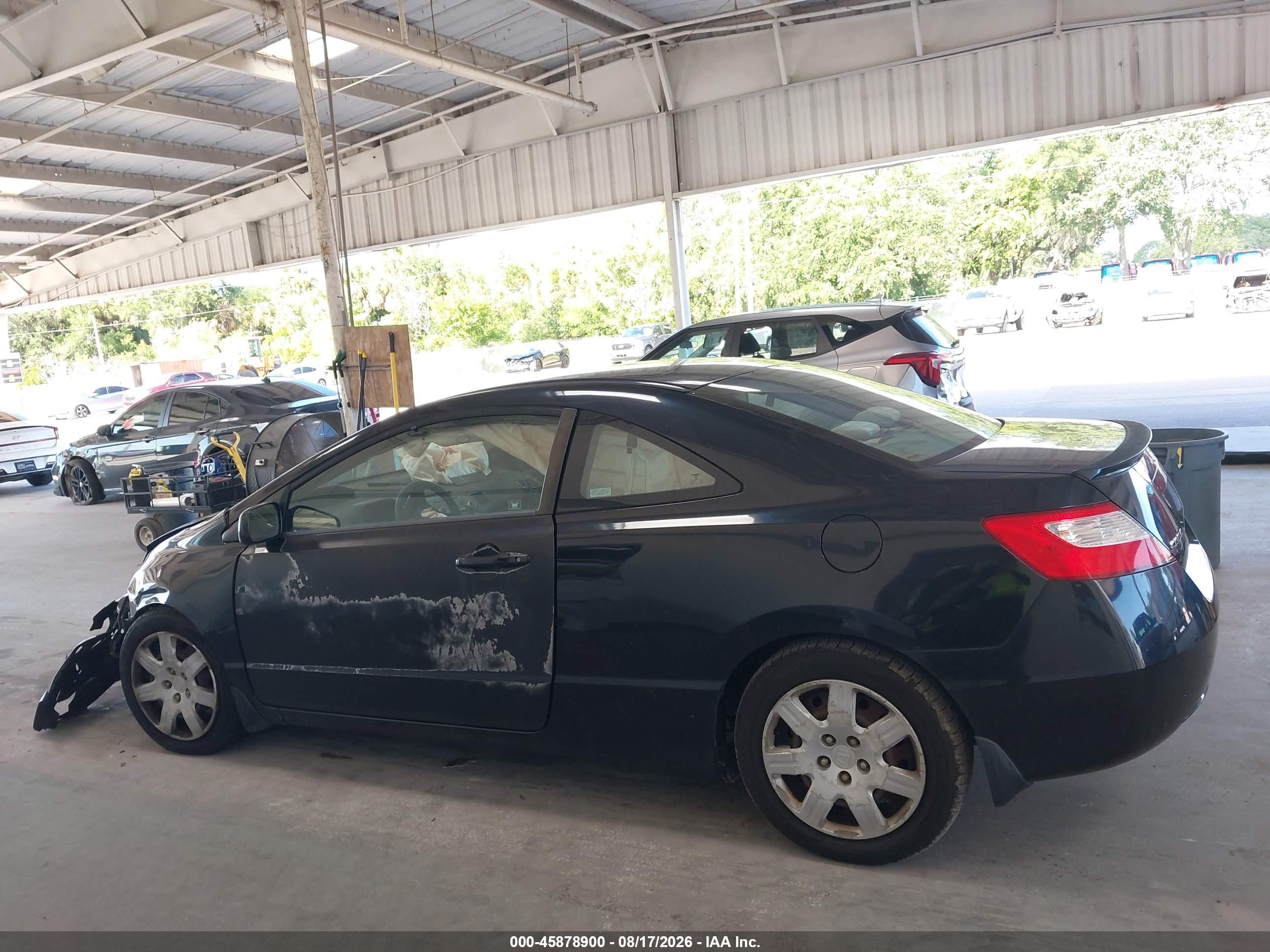 2007 Honda Civic Lx Black vin: 2HGFG12677H585289