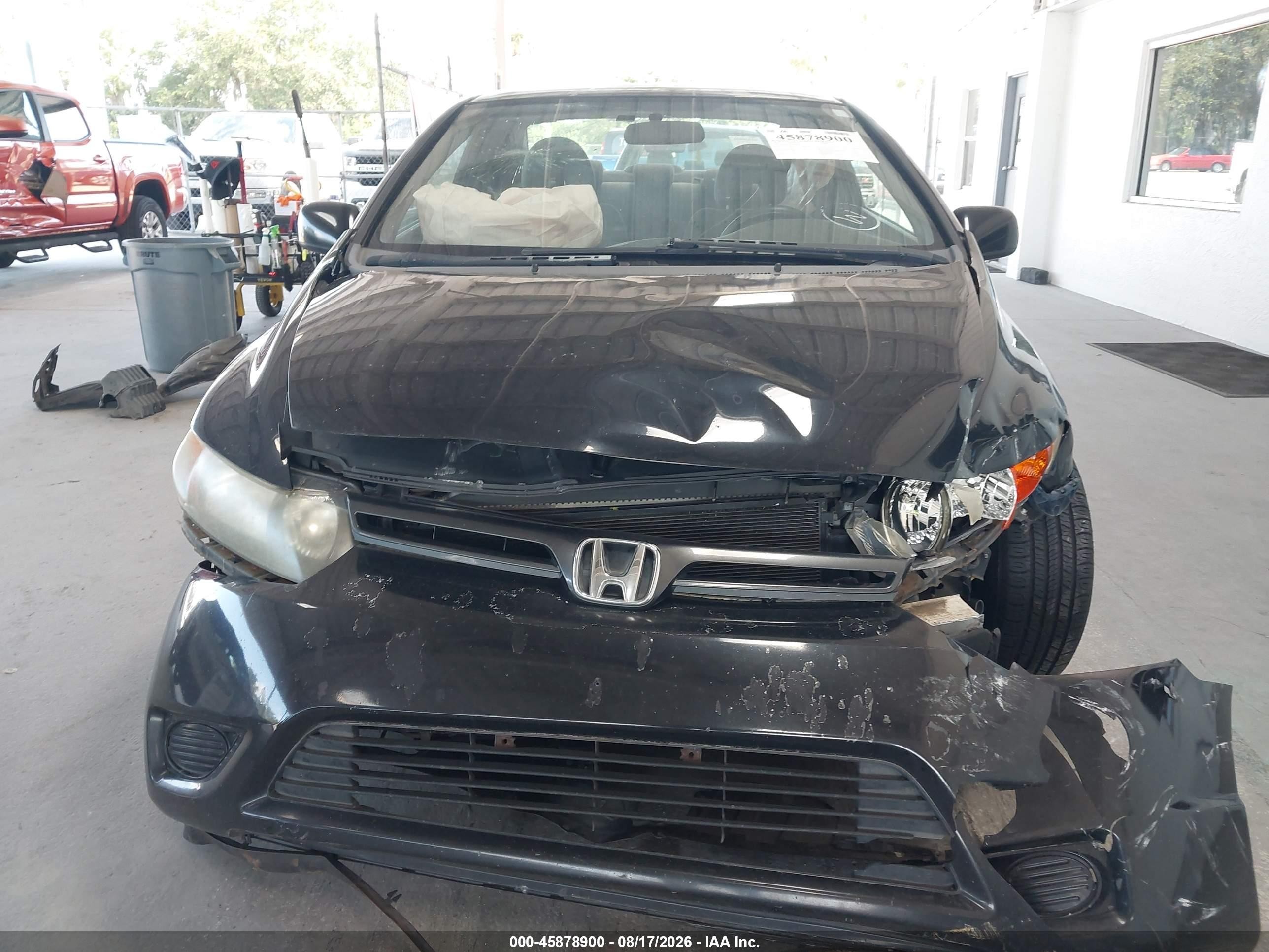 2007 Honda Civic Lx Black vin: 2HGFG12677H585289
