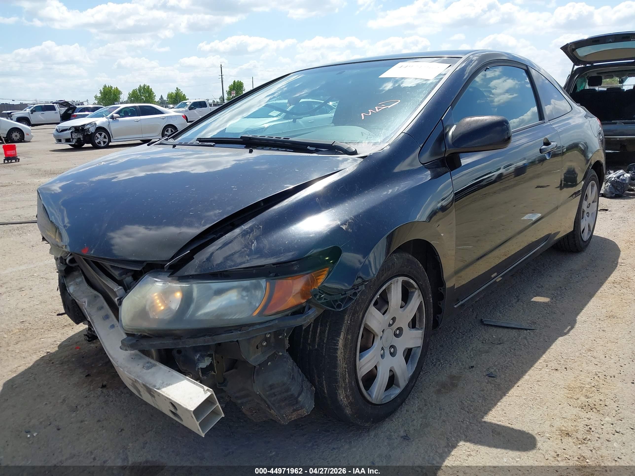 2008 Honda Civic Lx Black vin: 2HGFG12678H501702