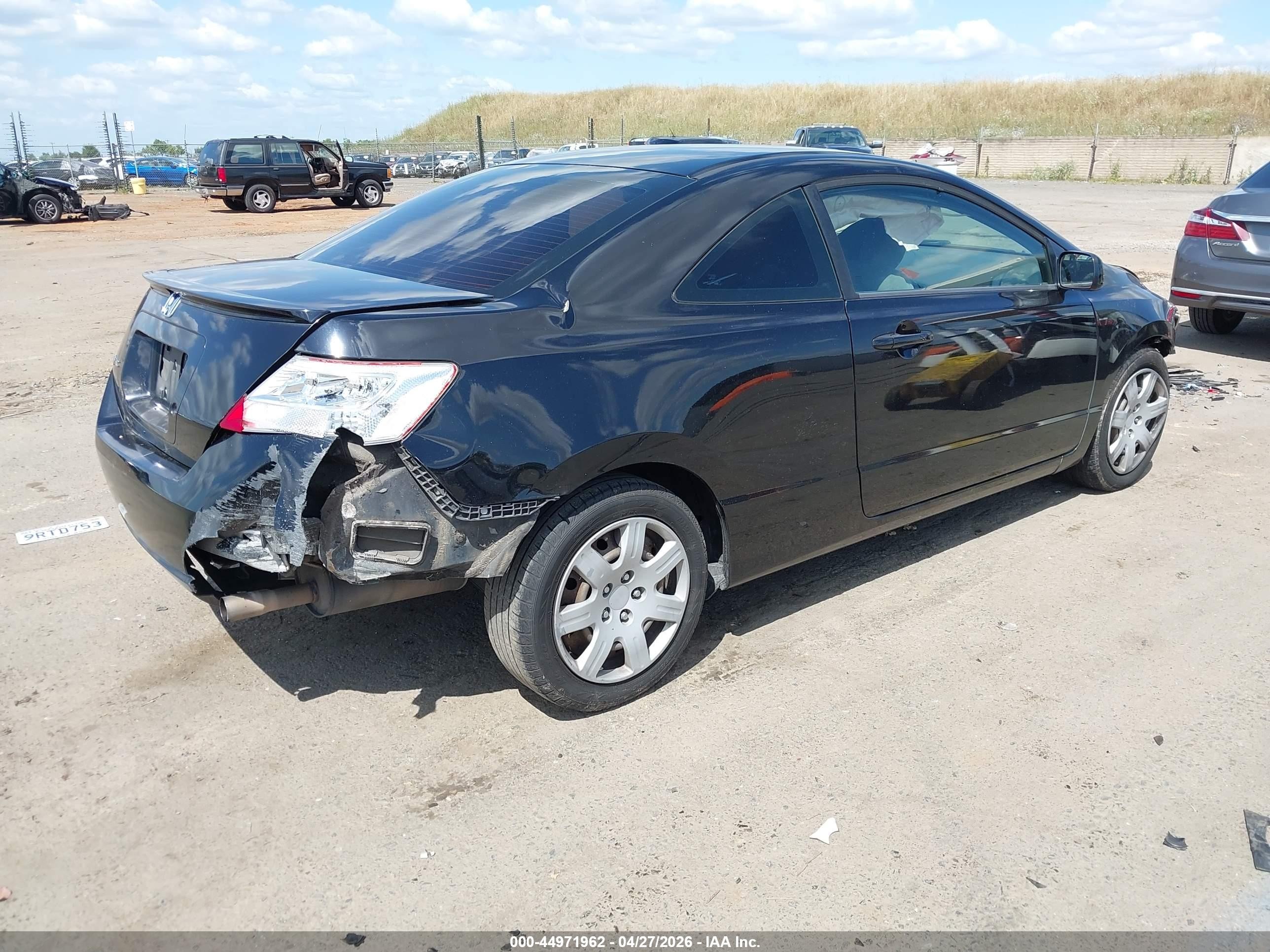 2008 Honda Civic Lx Black vin: 2HGFG12678H501702