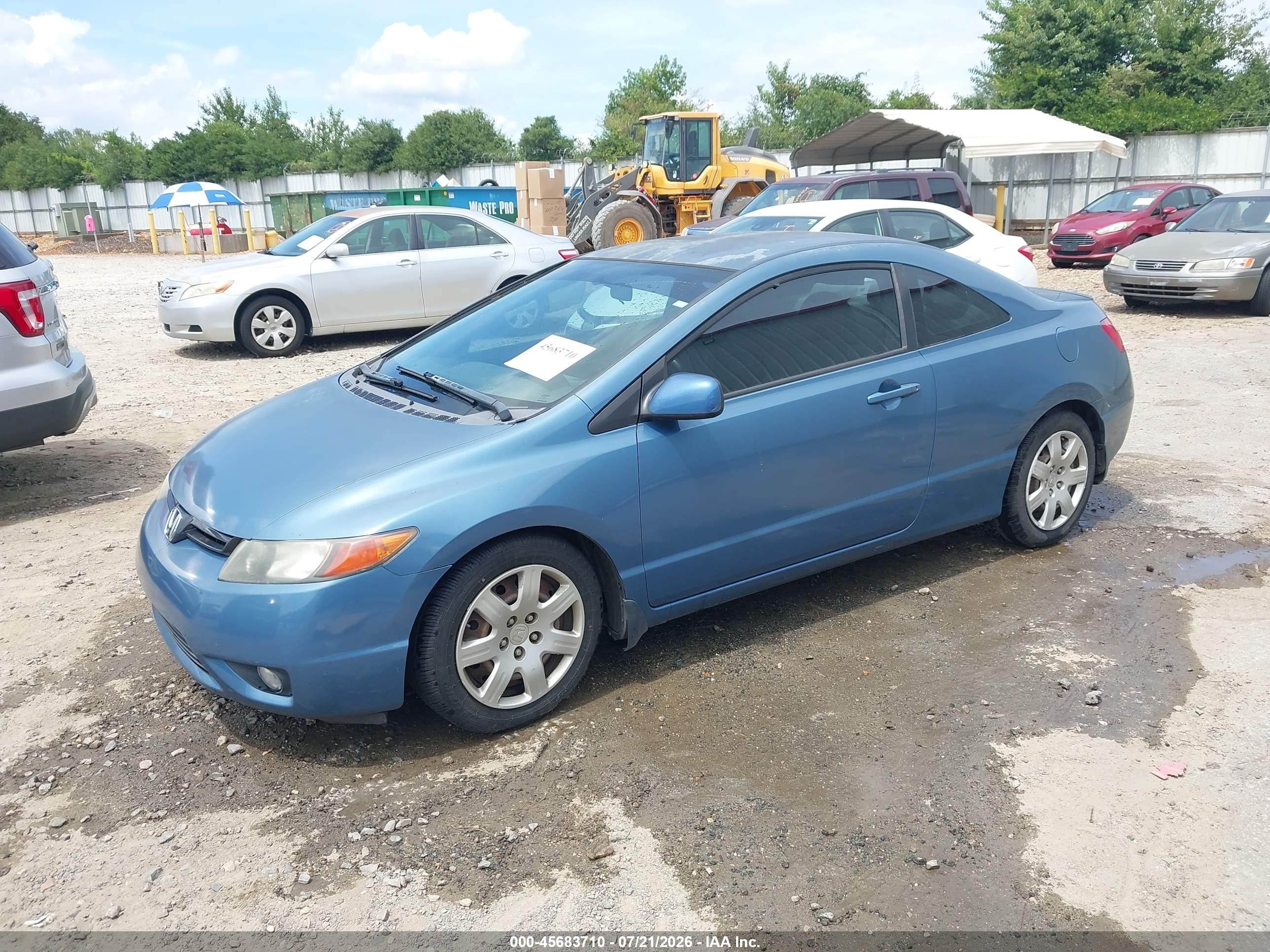 2008 Honda Civic Lx Синий vin: 2HGFG12678H555436