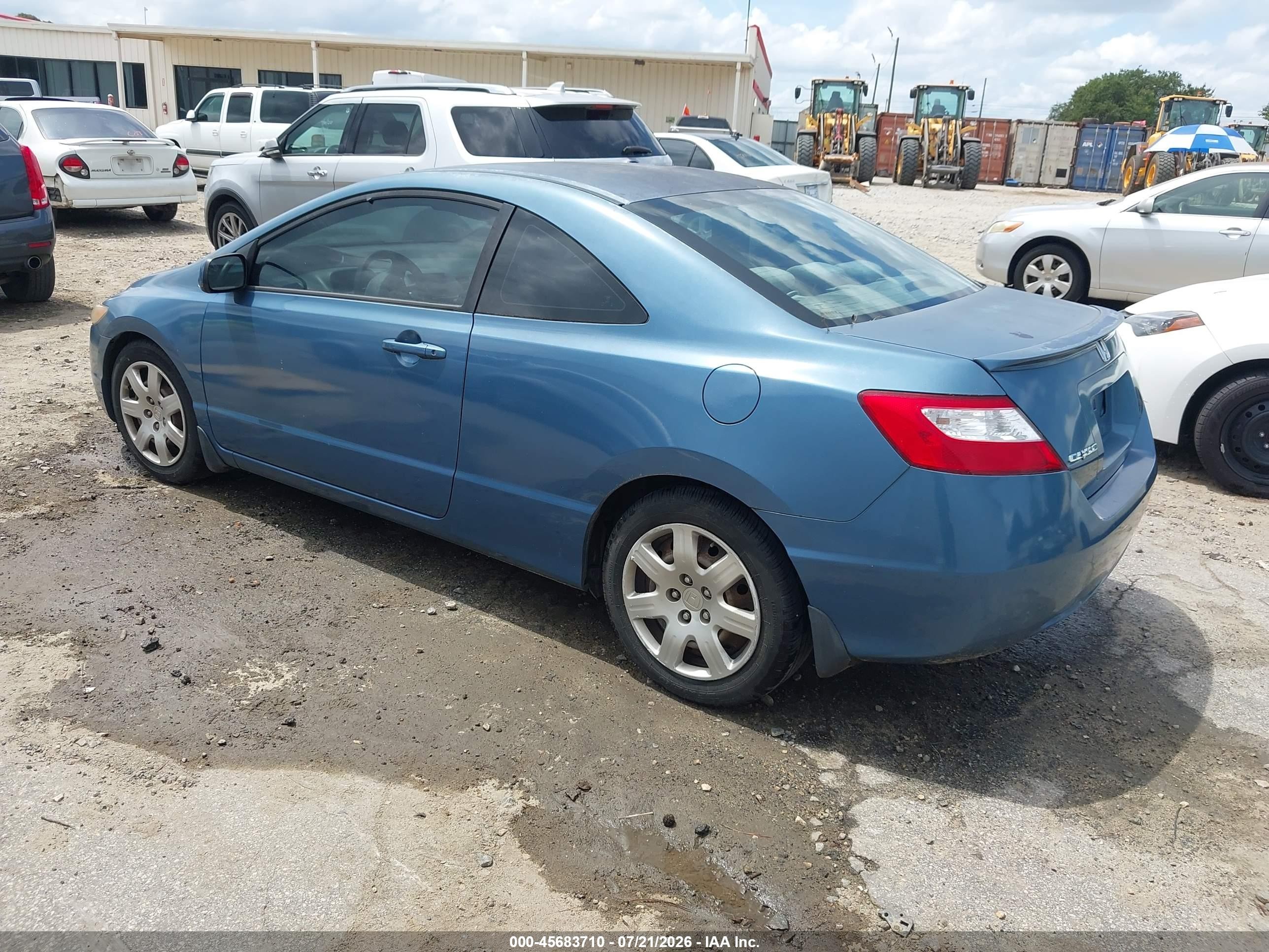 2008 Honda Civic Lx Синий vin: 2HGFG12678H555436