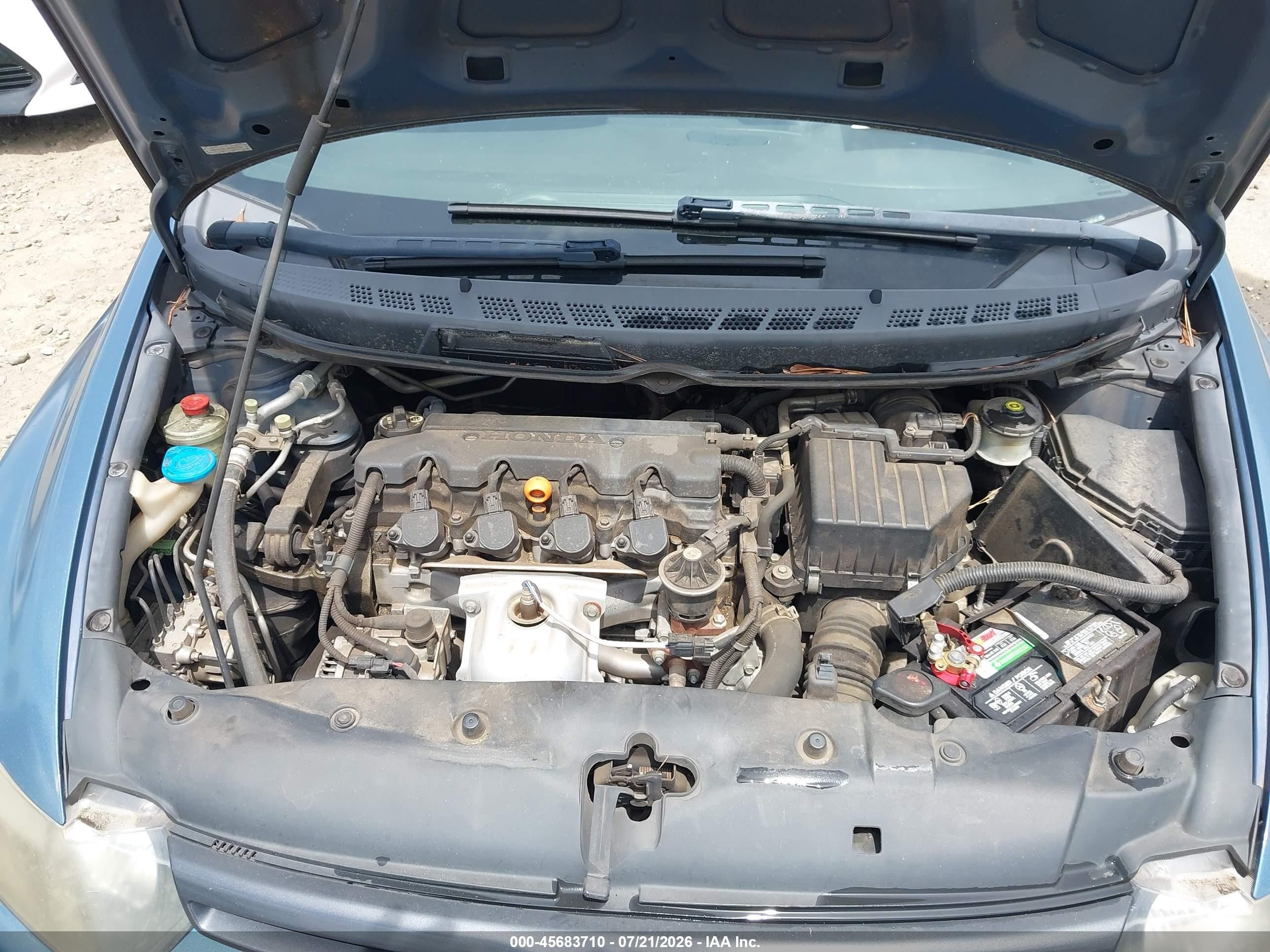 2008 Honda Civic Lx Синий vin: 2HGFG12678H555436