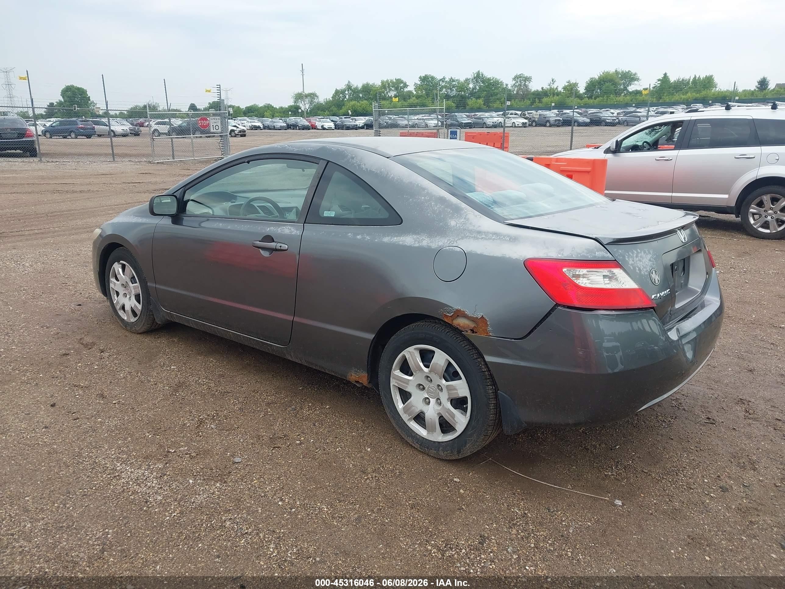 2009 Honda Civic Lx Gray vin: 2HGFG12679H541277