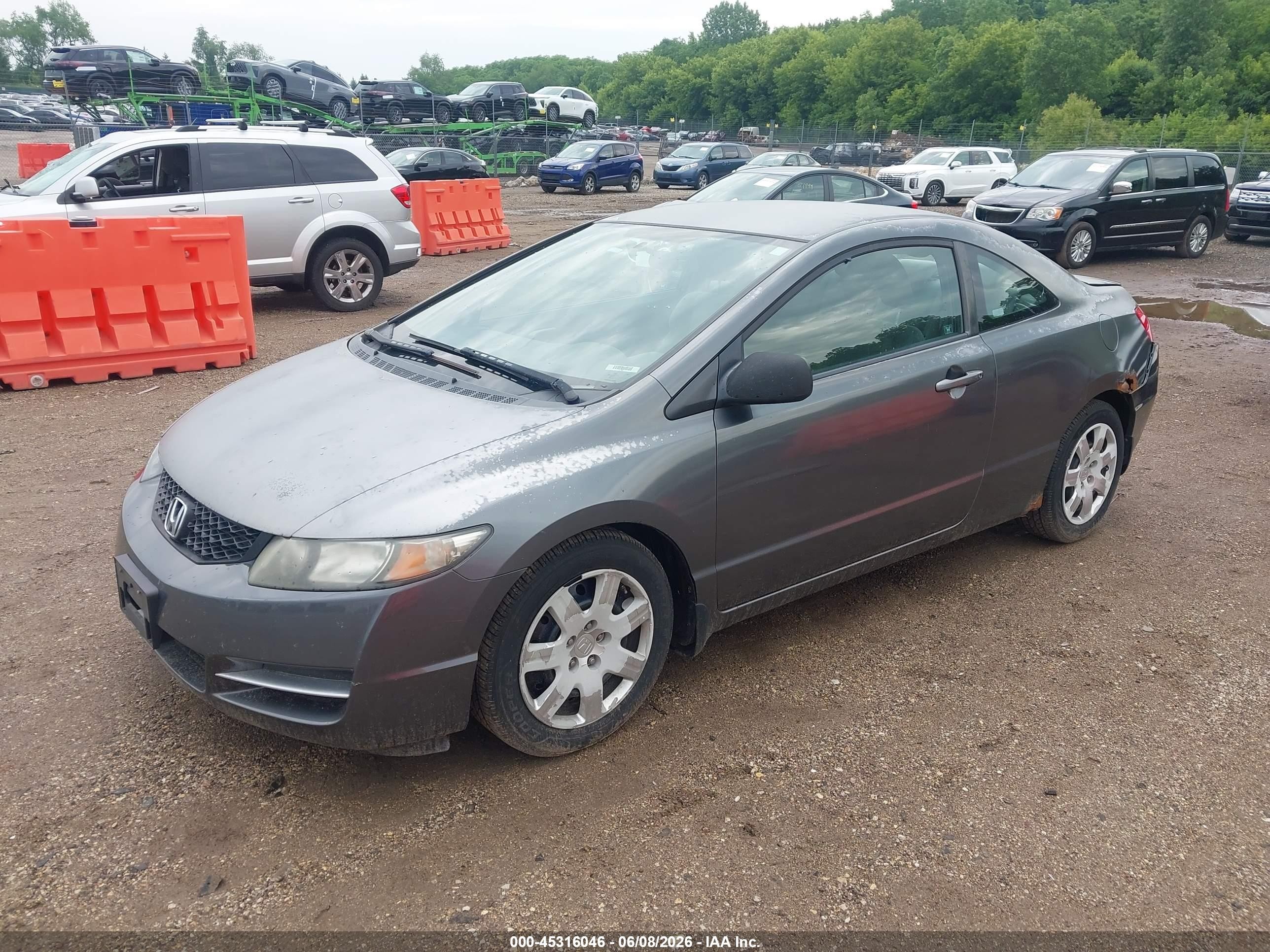 2009 Honda Civic Lx Gray vin: 2HGFG12679H541277