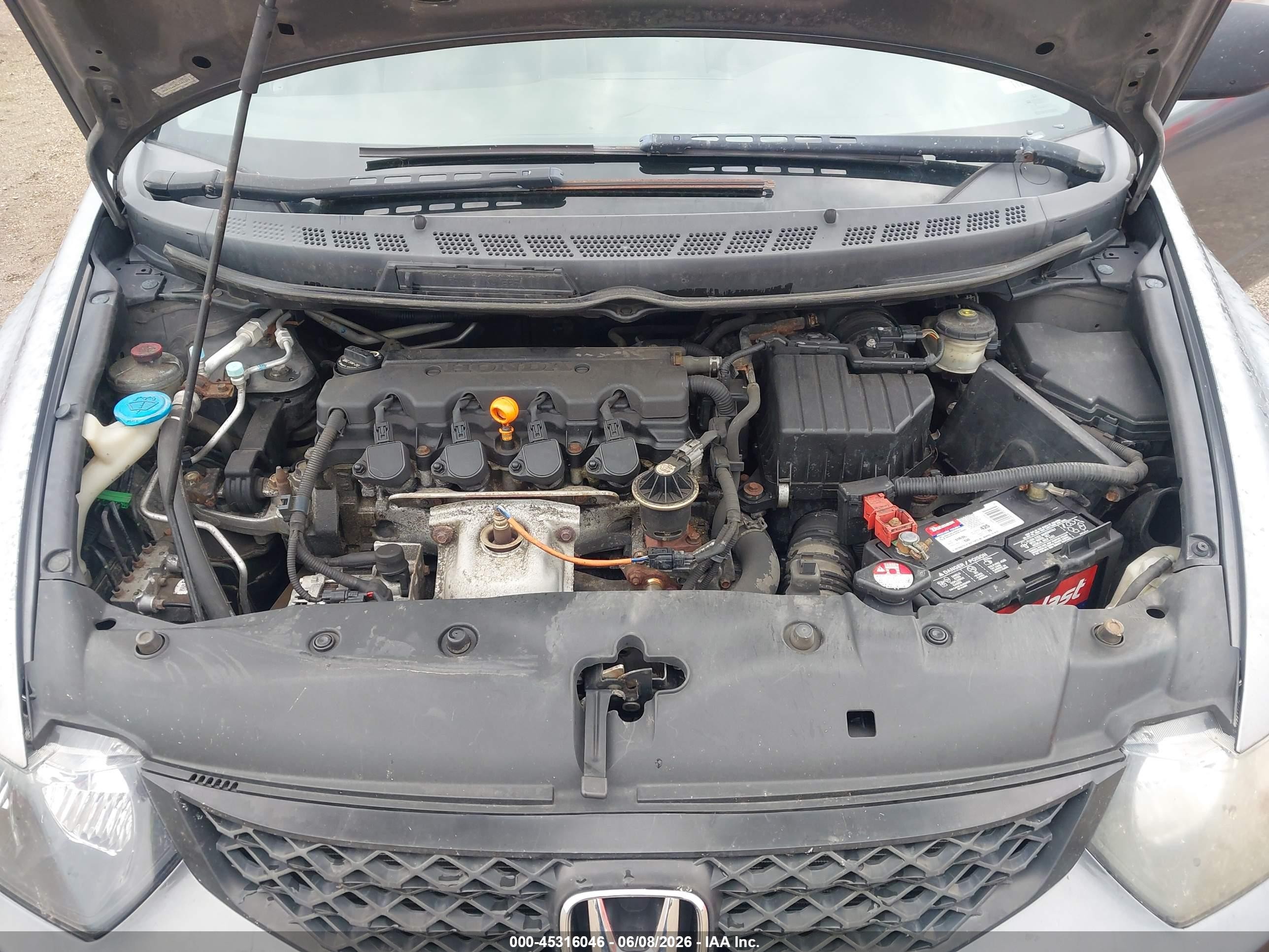2009 Honda Civic Lx Gray vin: 2HGFG12679H541277