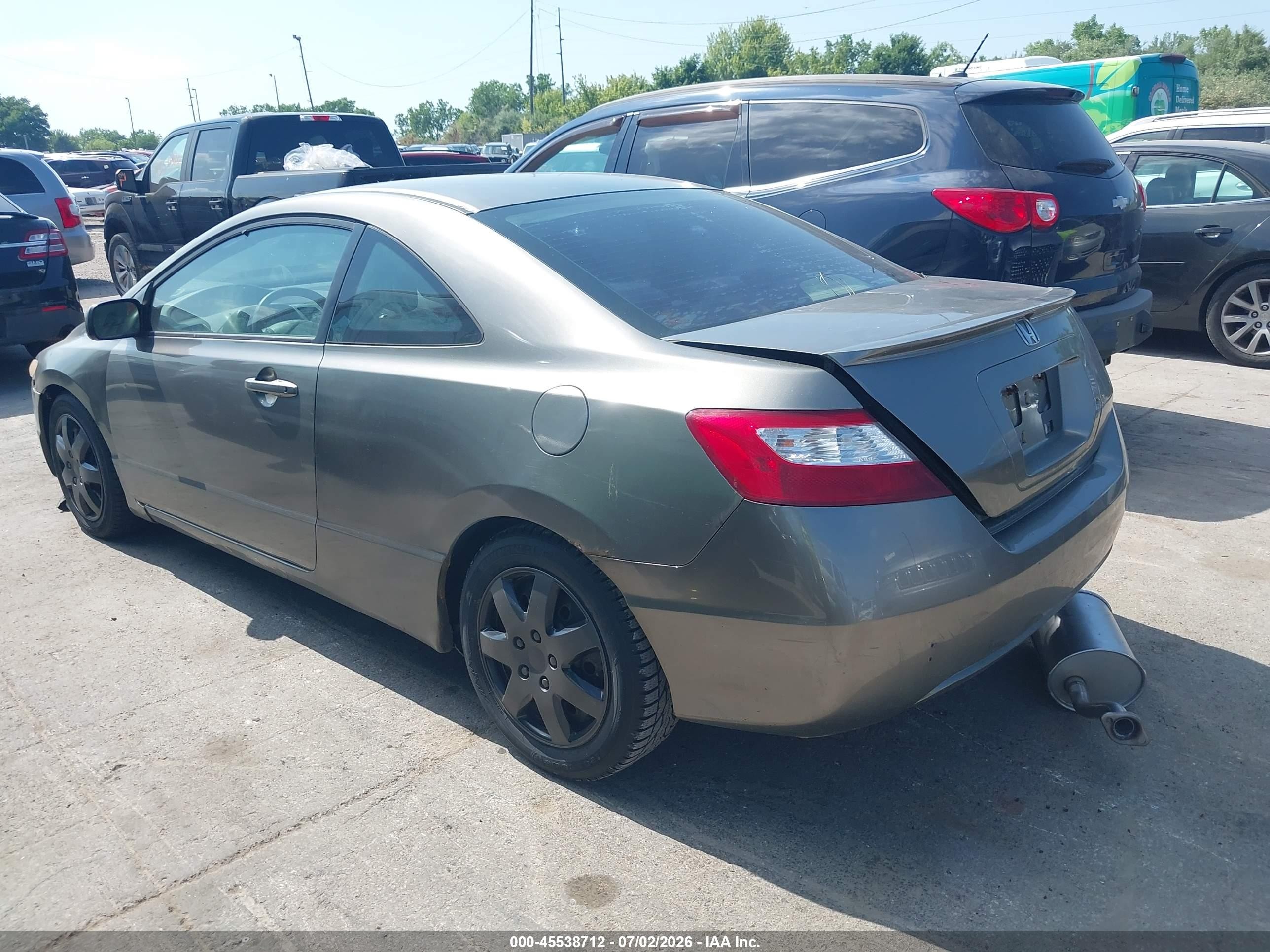 2006 Honda Civic Lx Gray vin: 2HGFG12686H505982