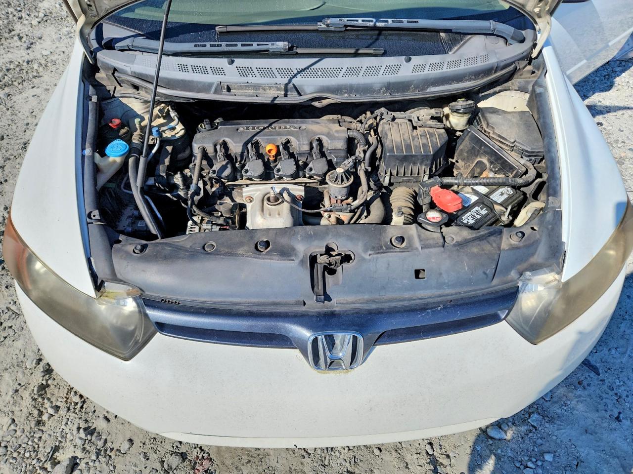 2006 Honda Civic Lx White vin: 2HGFG12686H531062