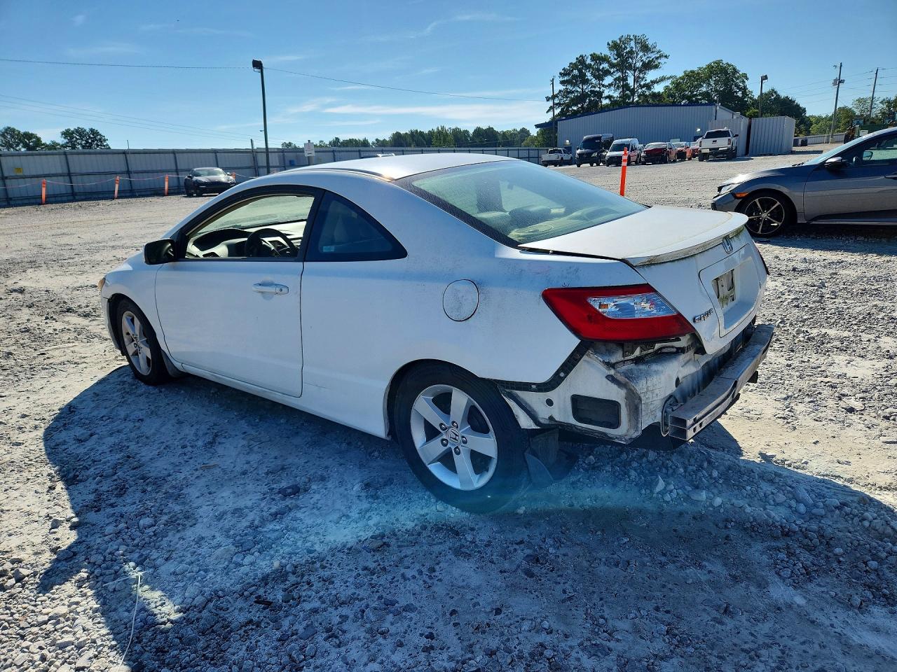 2006 Honda Civic Lx White vin: 2HGFG12686H531062