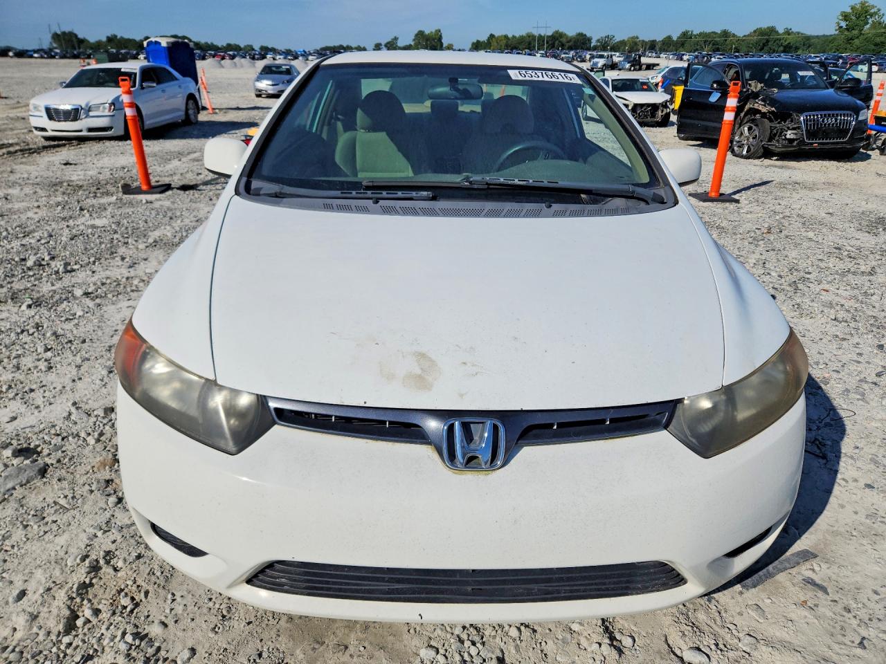 2006 Honda Civic Lx White vin: 2HGFG12686H531062