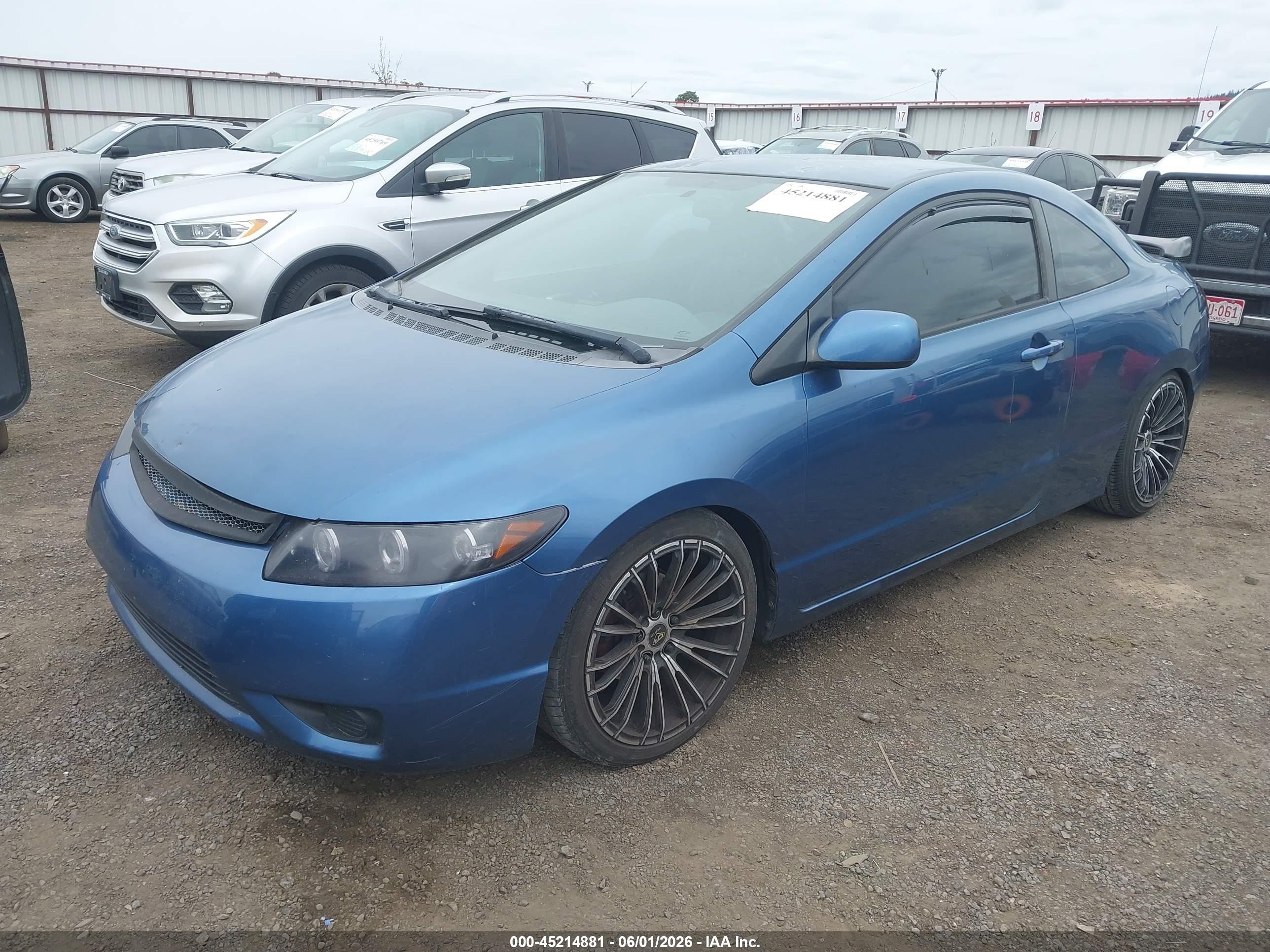 2006 Honda Civic Lx Blue vin: 2HGFG12686H539162