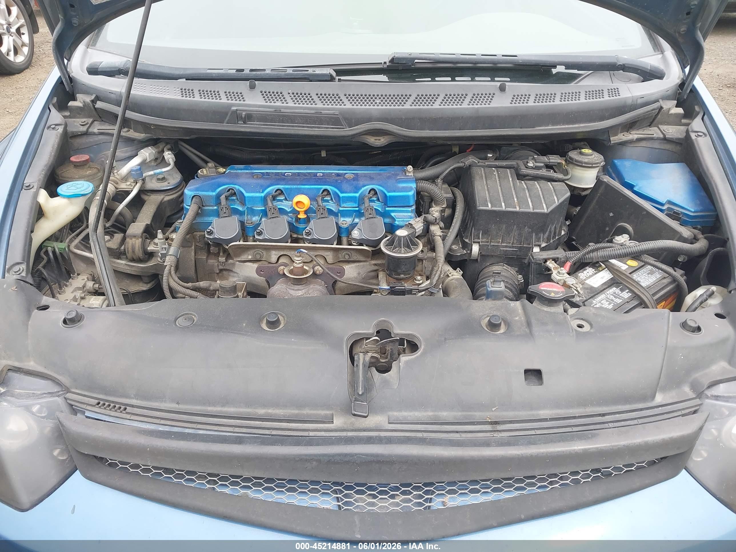 2006 Honda Civic Lx Blue vin: 2HGFG12686H539162