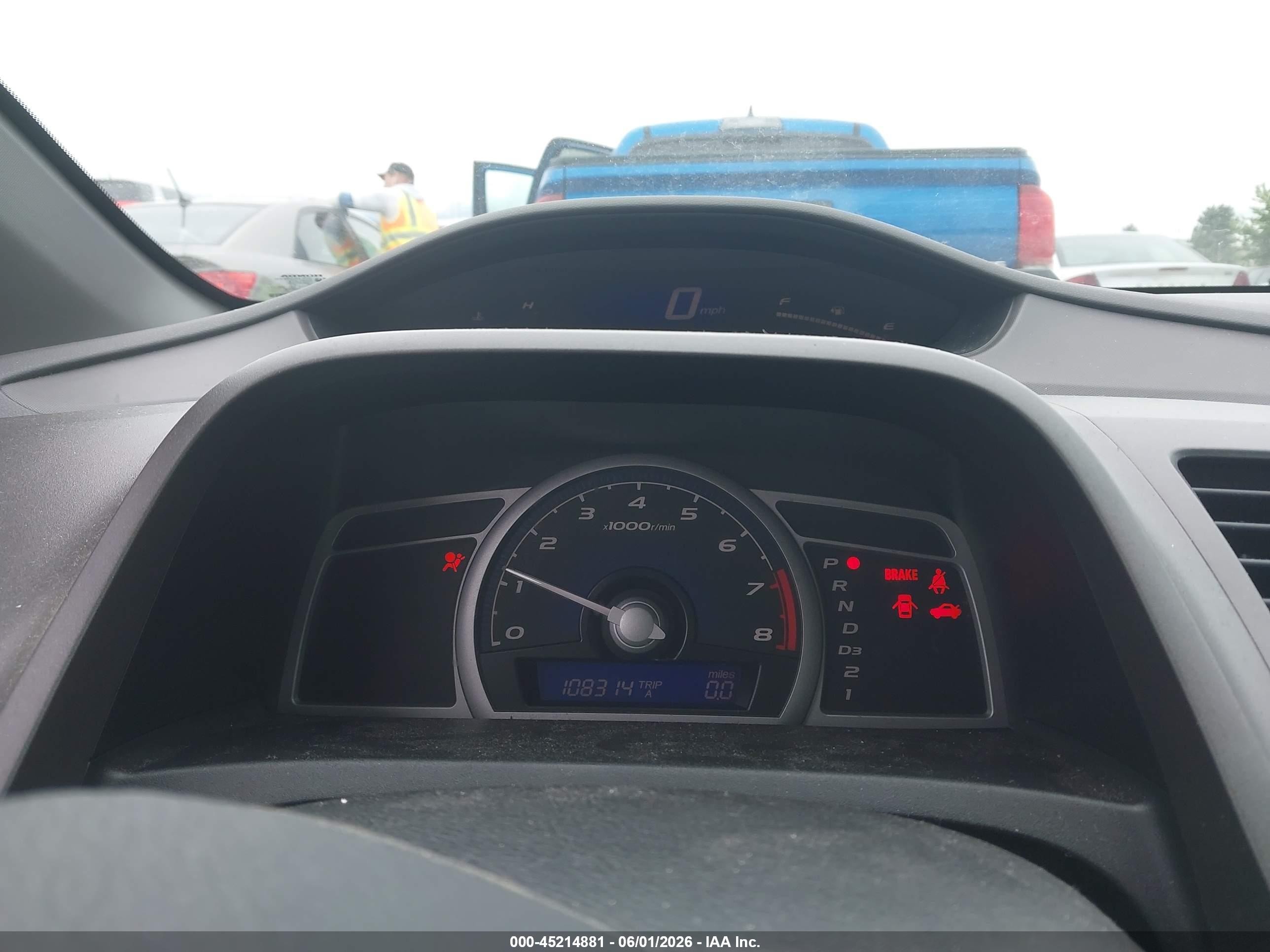 2006 Honda Civic Lx Blue vin: 2HGFG12686H539162