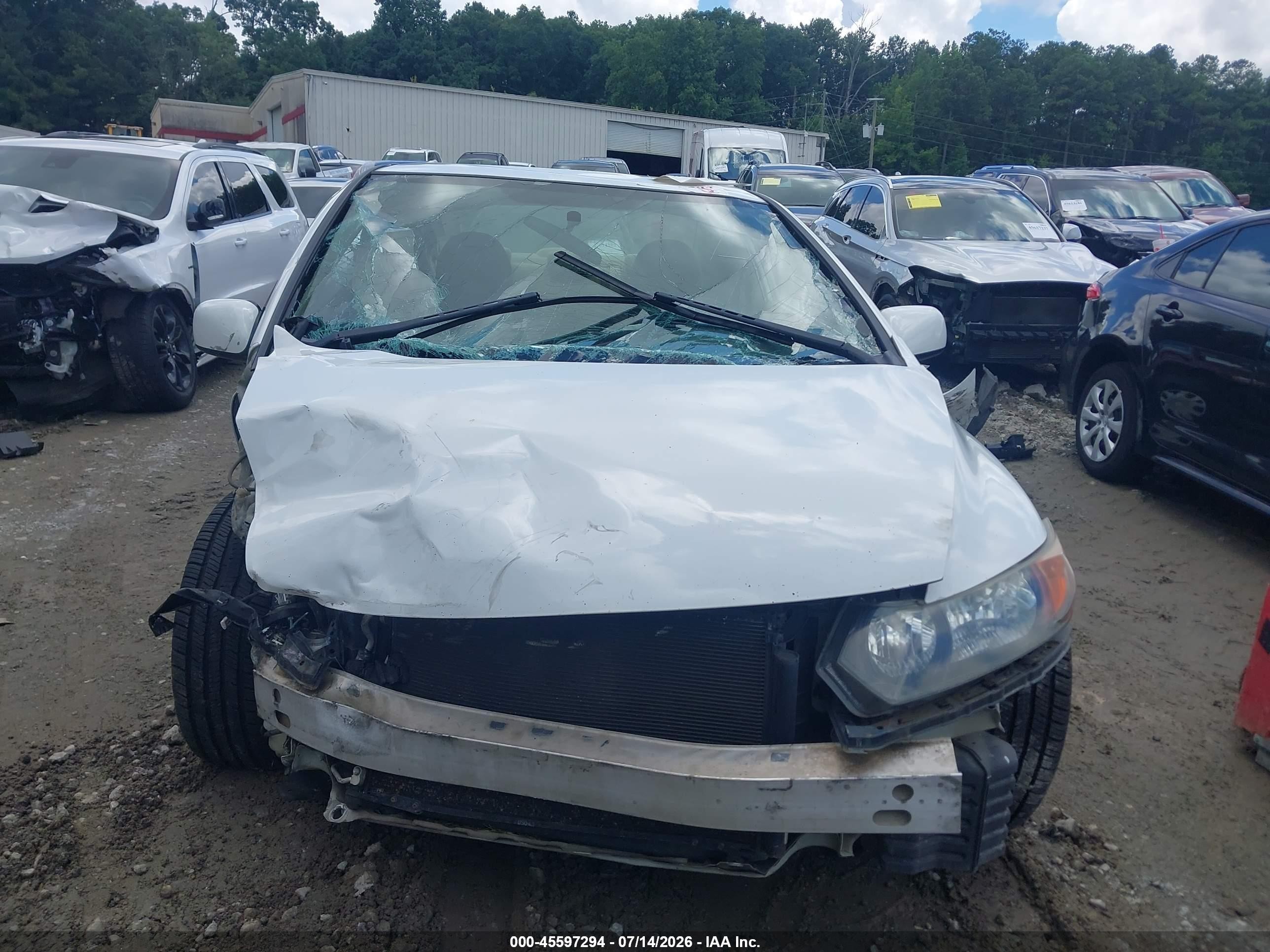 2007 Honda Civic Lx White vin: 2HGFG12687H552897