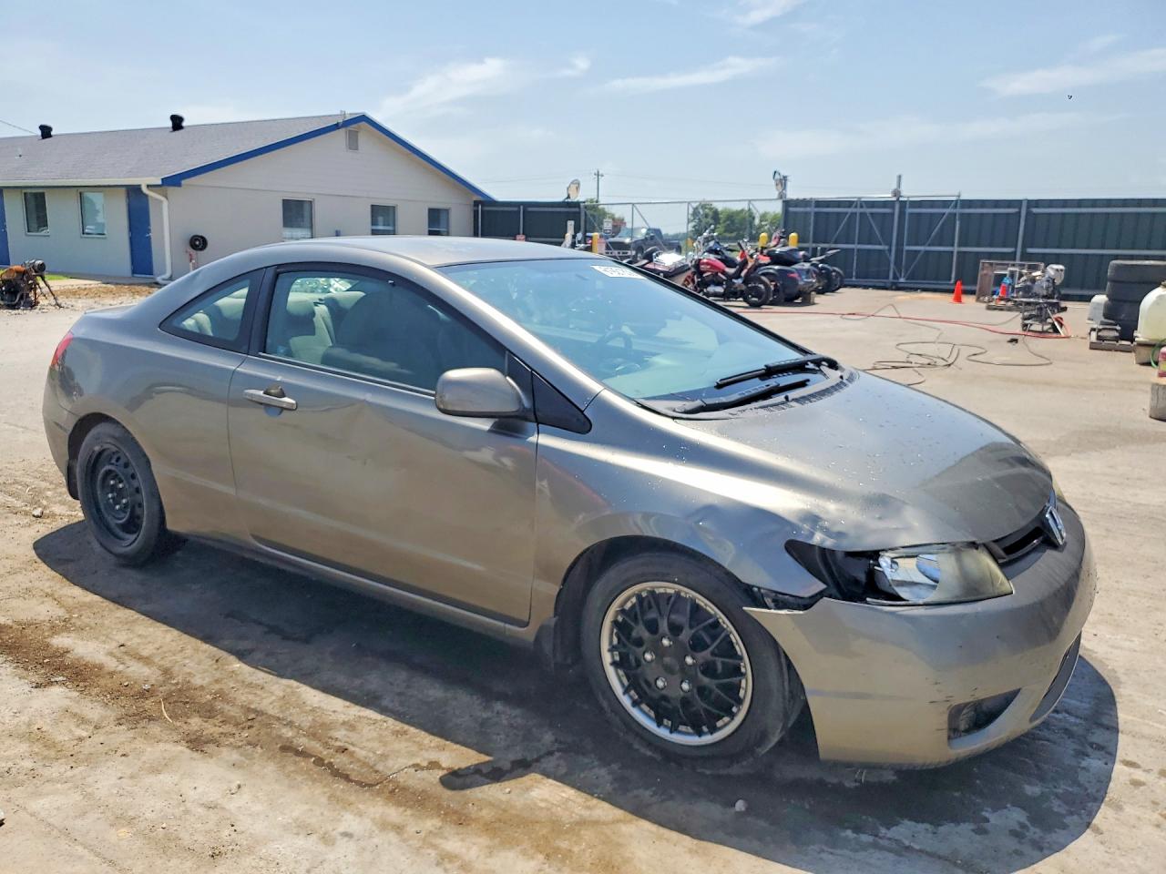 2007 Honda Civic Lx Gray vin: 2HGFG12687H558456