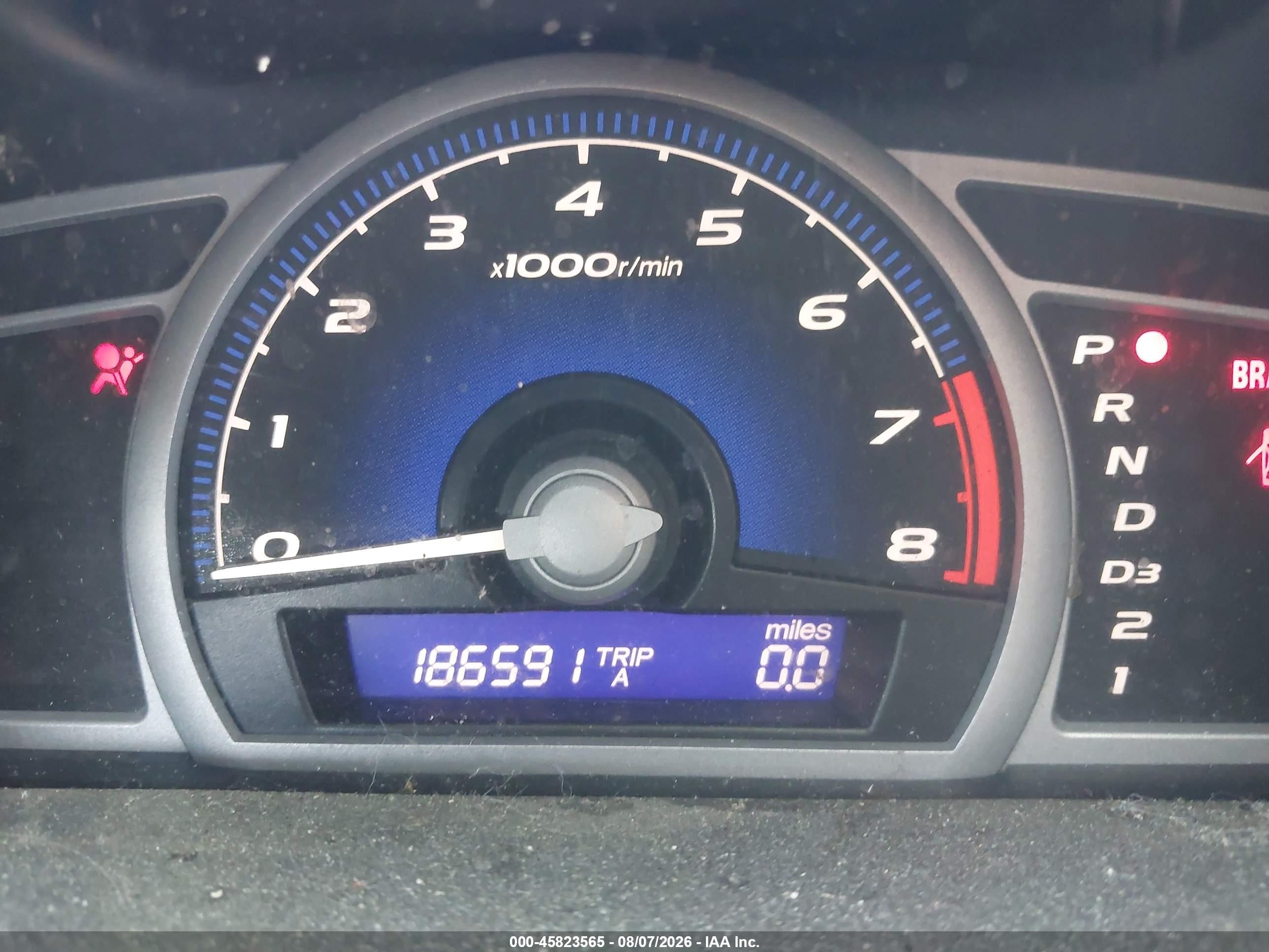 2007 Honda Civic Lx Blue vin: 2HGFG12687H558733