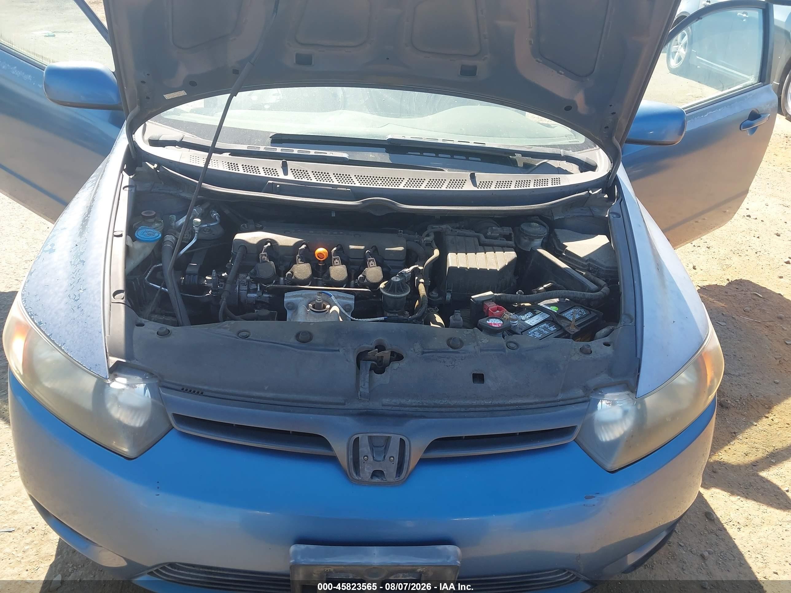 2007 Honda Civic Lx Blue vin: 2HGFG12687H558733
