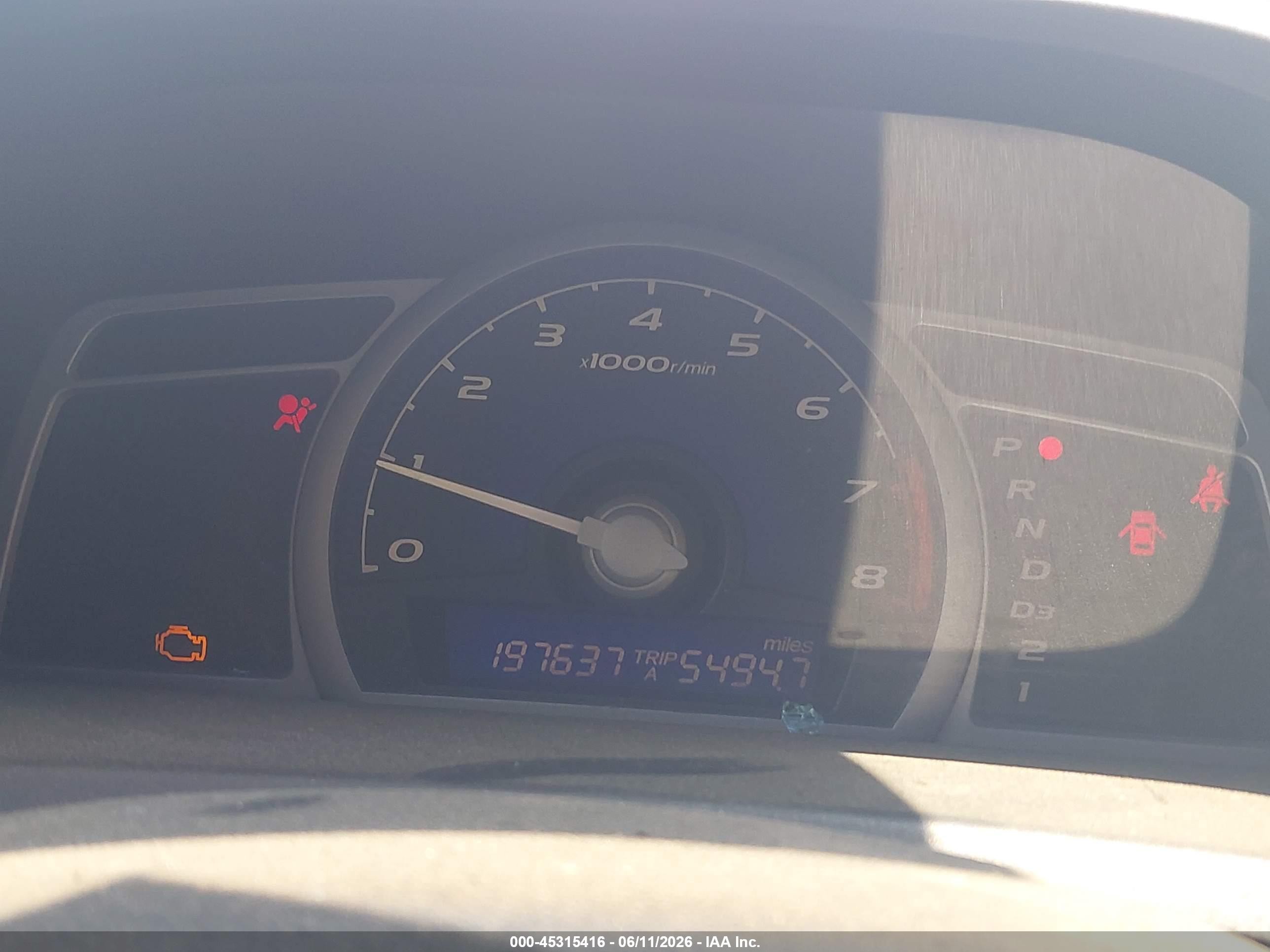 2007 Honda Civic Lx Blue vin: 2HGFG12687H564998