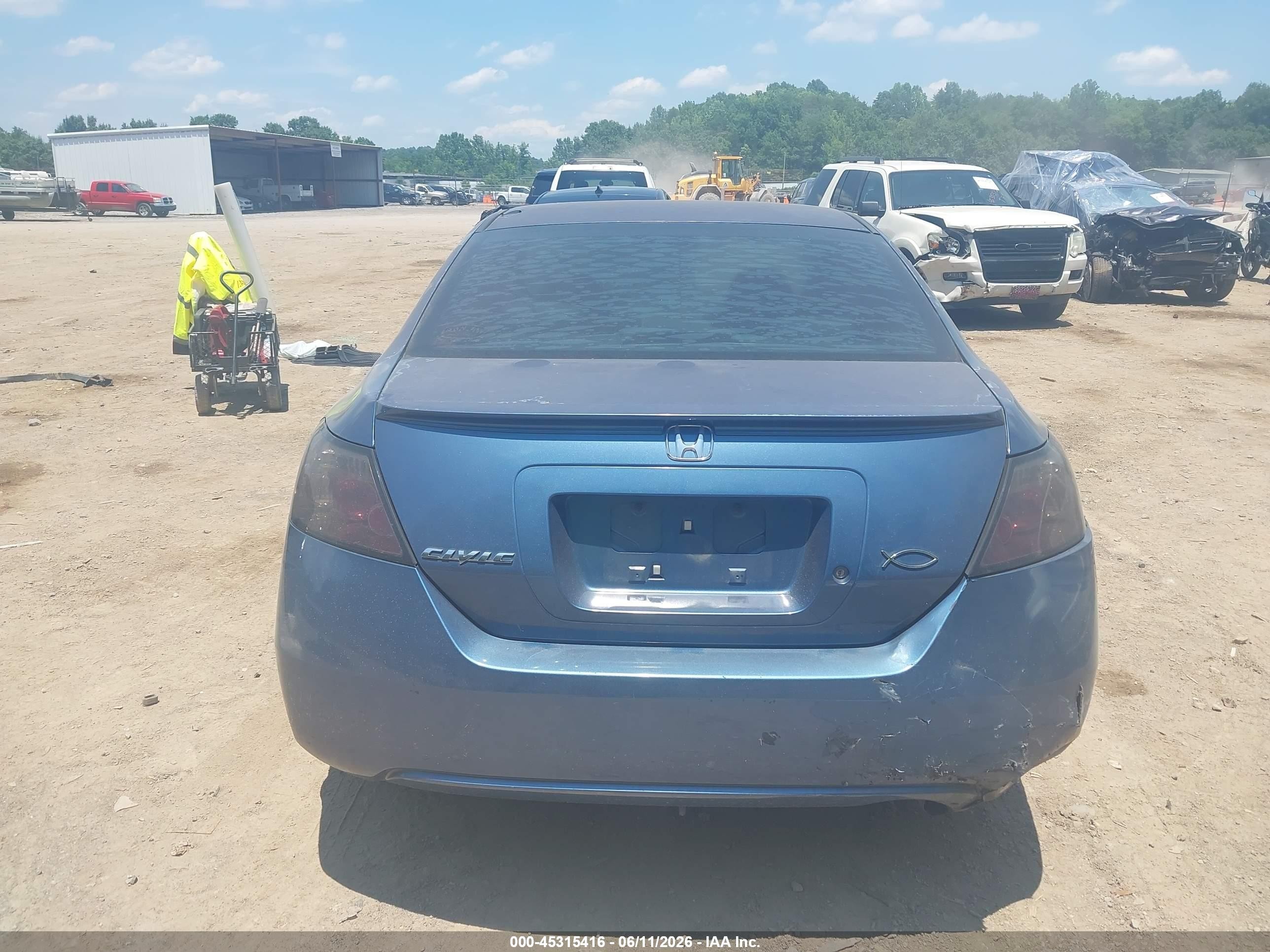 2007 Honda Civic Lx Blue vin: 2HGFG12687H564998
