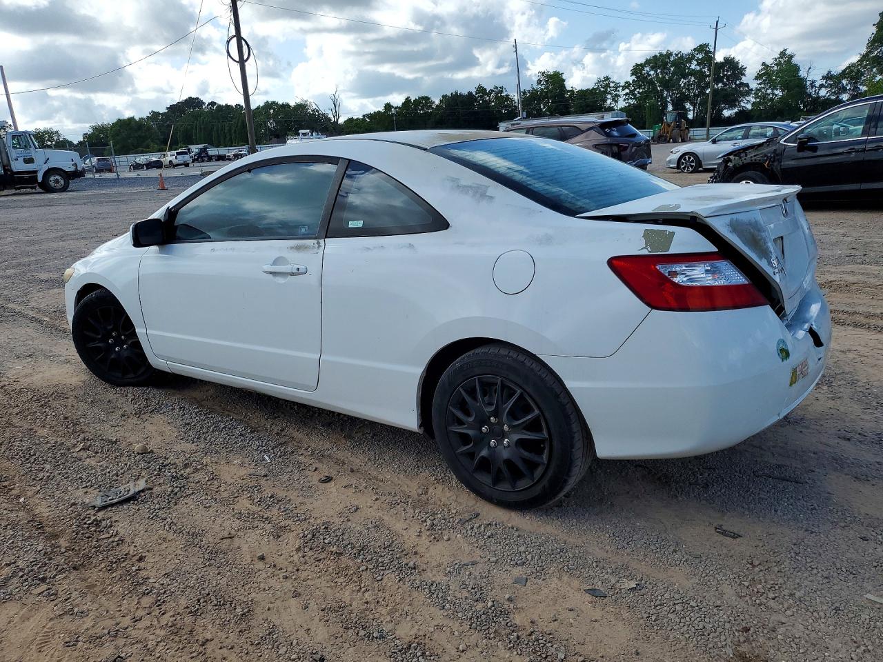 2008 Honda Civic Lx White vin: 2HGFG12688H502891