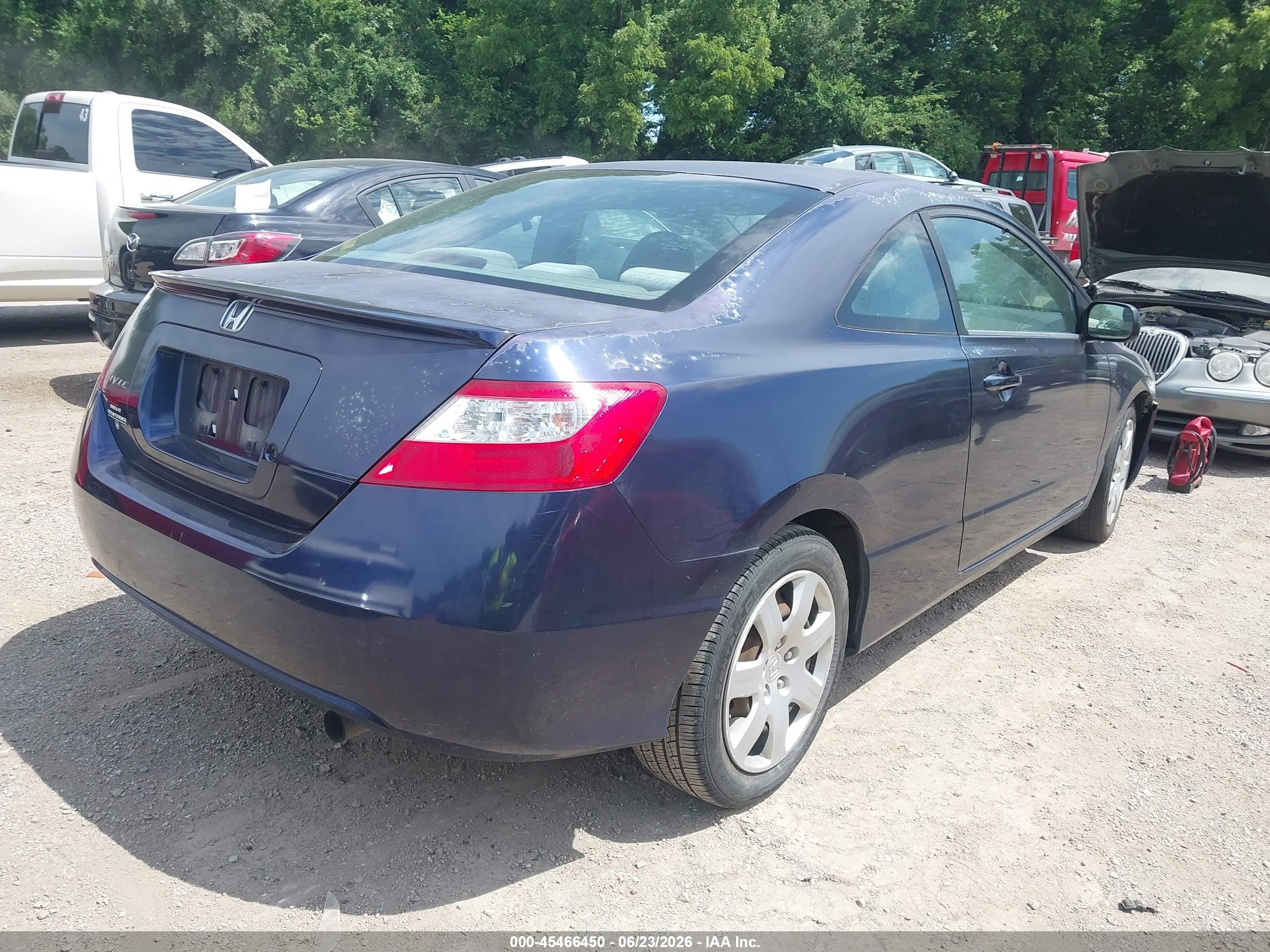 2008 Honda Civic Lx Blue vin: 2HGFG12688H559169