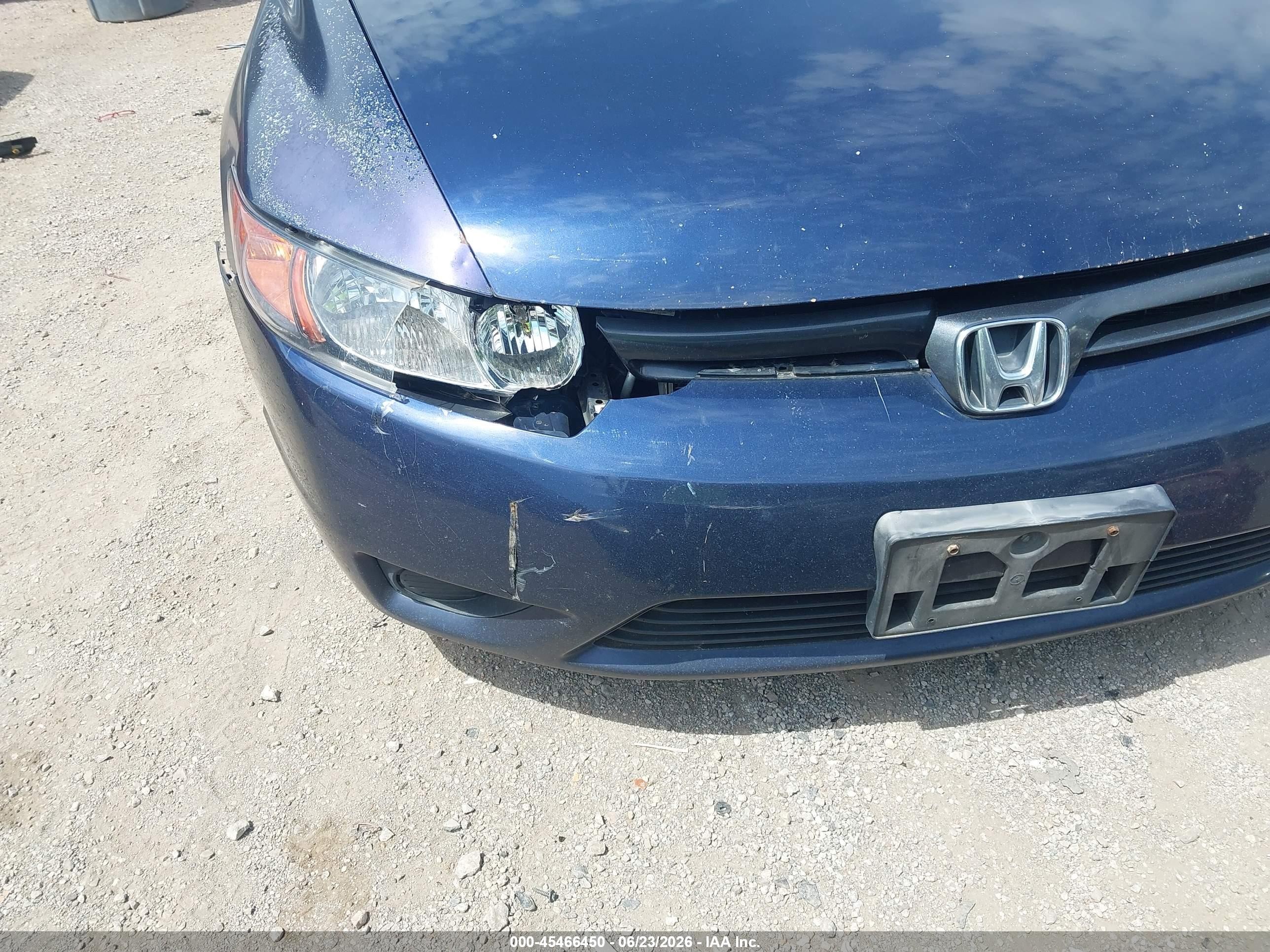 2008 Honda Civic Lx Blue vin: 2HGFG12688H559169