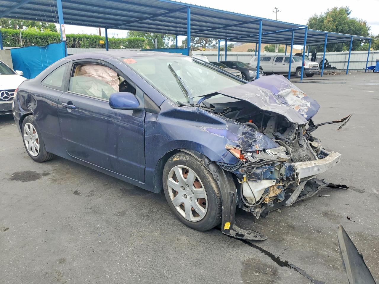 2006 Honda Civic Lx Blue vin: 2HGFG12696H554978
