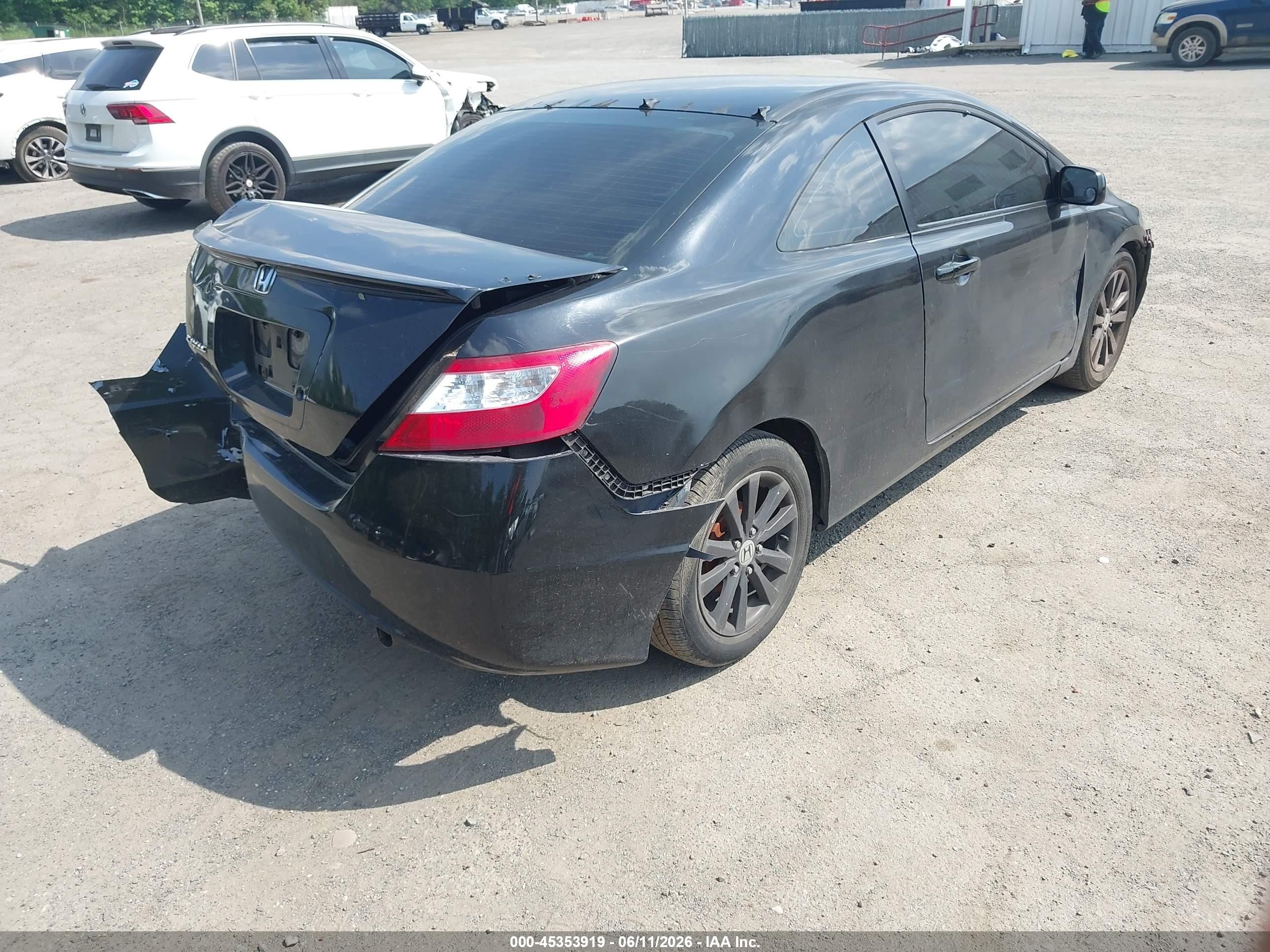 2006 Honda Civic Lx Black vin: 2HGFG12696H574504