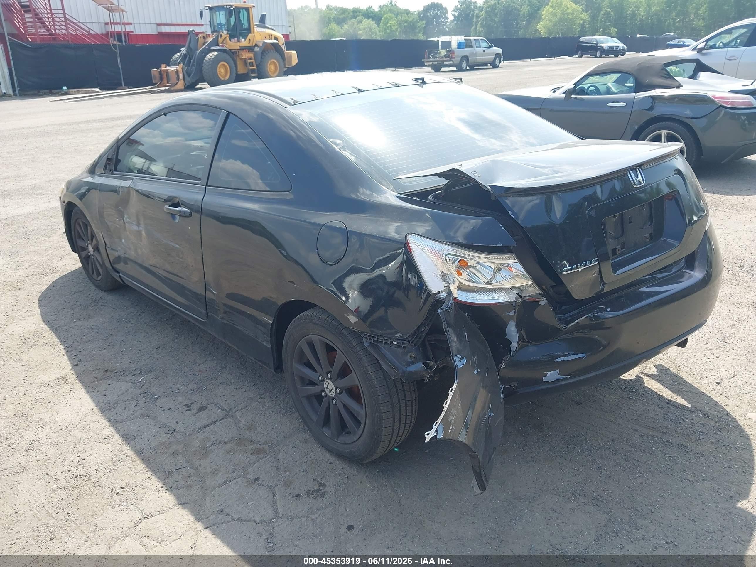 2006 Honda Civic Lx Black vin: 2HGFG12696H574504