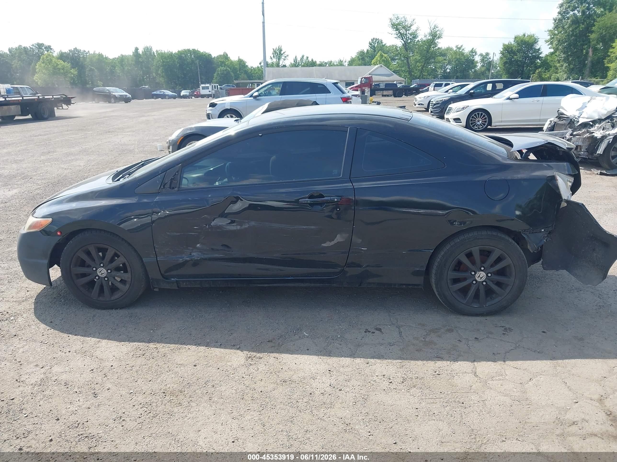 2006 Honda Civic Lx Black vin: 2HGFG12696H574504