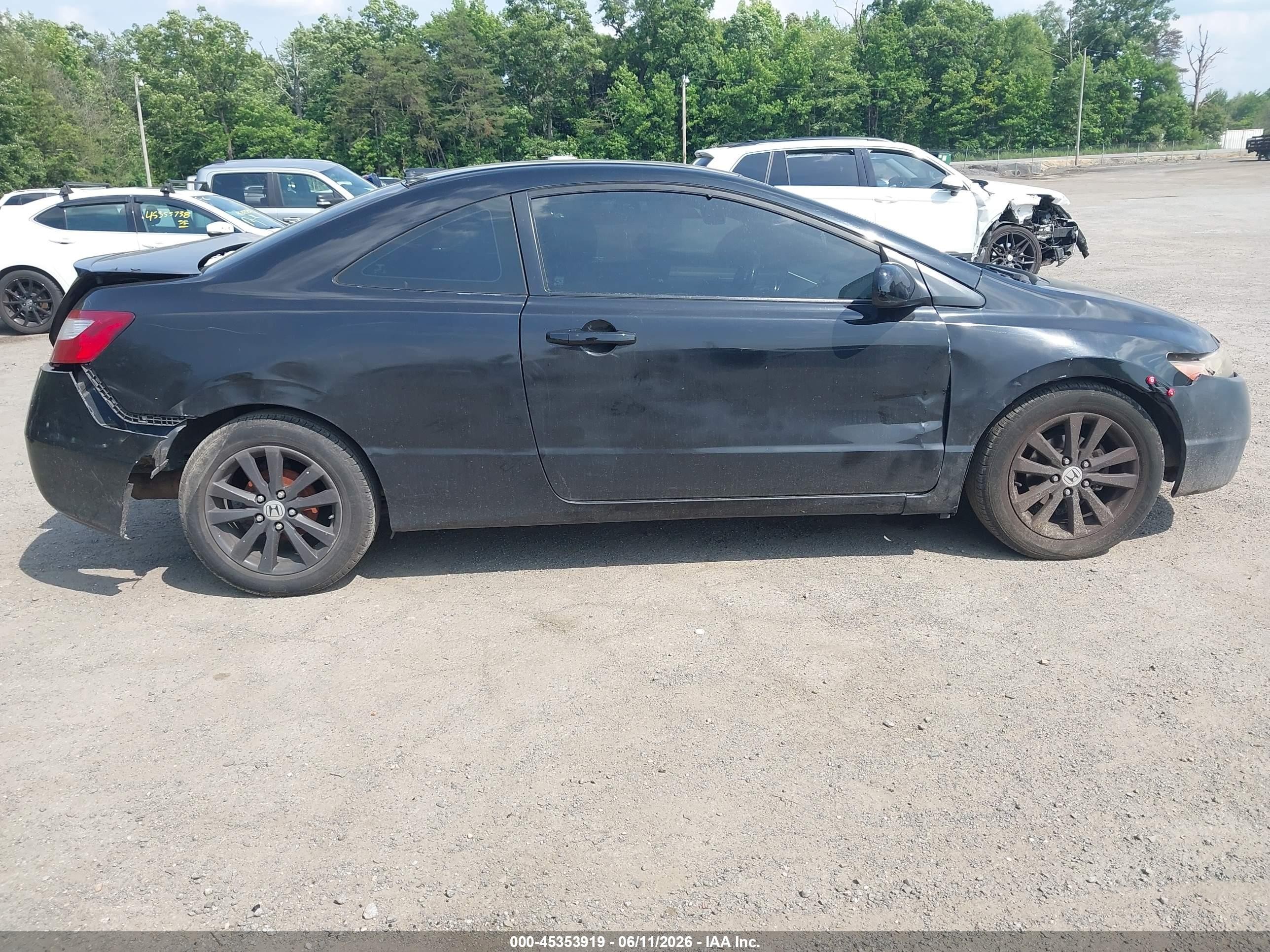 2006 Honda Civic Lx Black vin: 2HGFG12696H574504