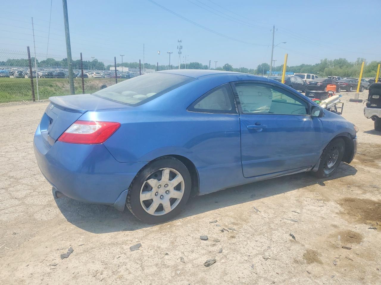 2006 Honda Civic Lx Blue vin: 2HGFG12696H582523