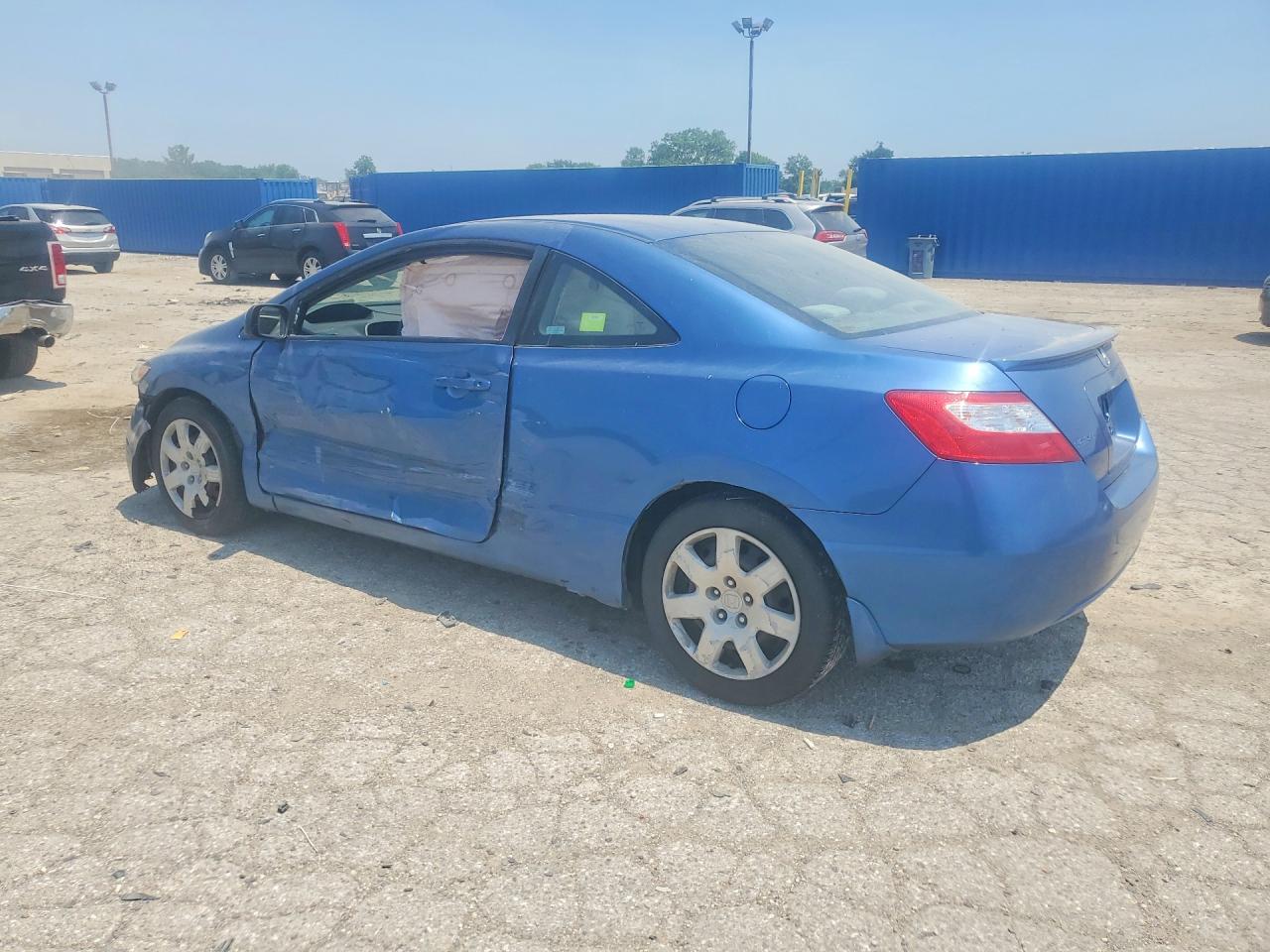 2006 Honda Civic Lx Blue vin: 2HGFG12696H582523