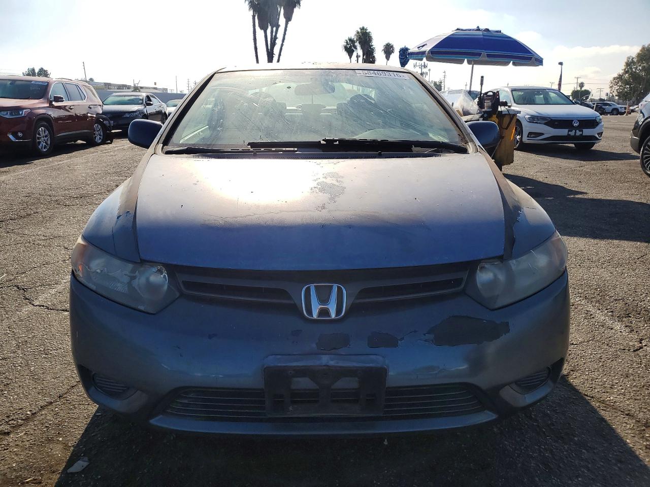 2007 Honda Civic Lx Blue vin: 2HGFG12697H518578