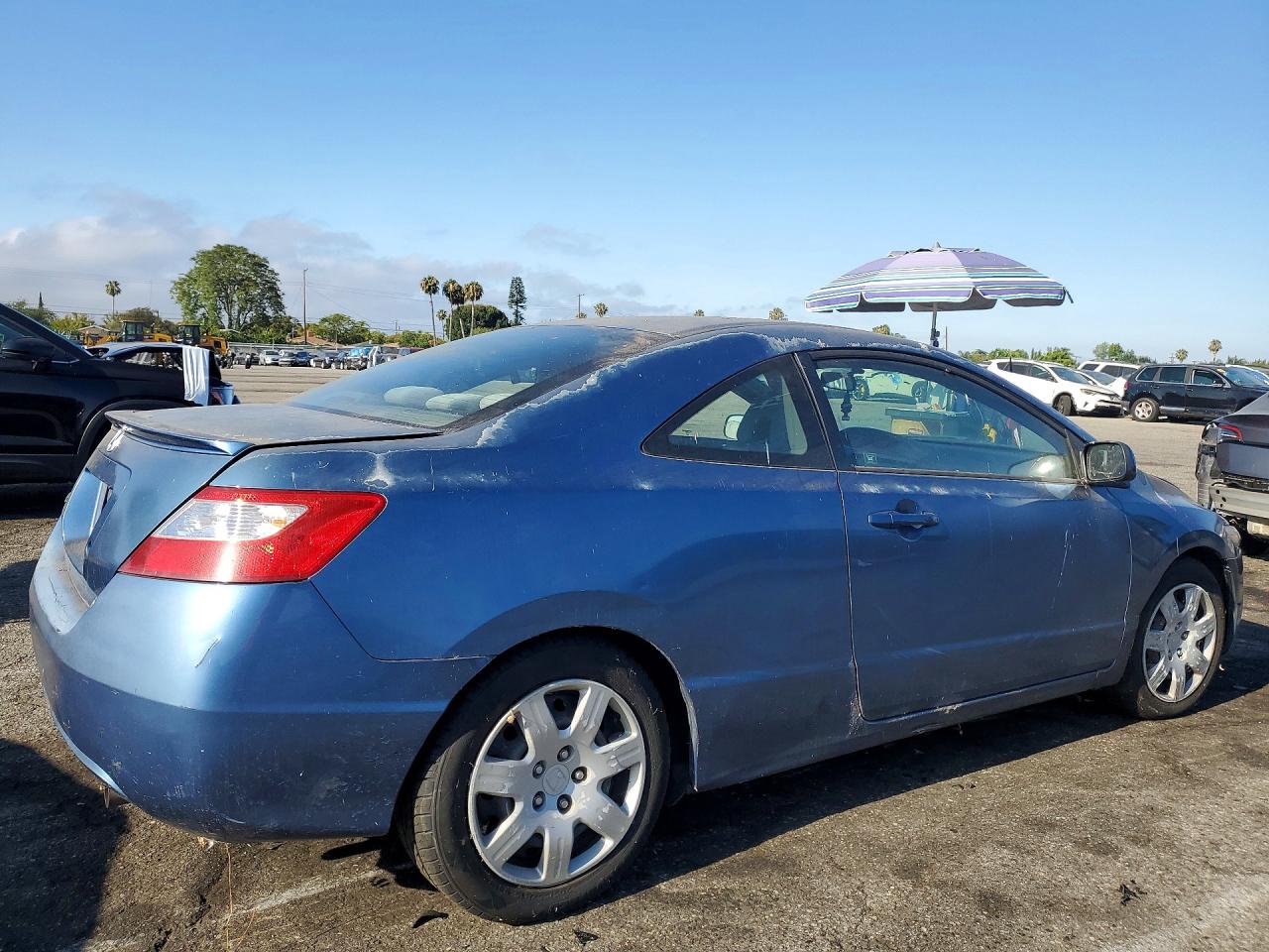 2007 Honda Civic Lx Blue vin: 2HGFG12697H518578