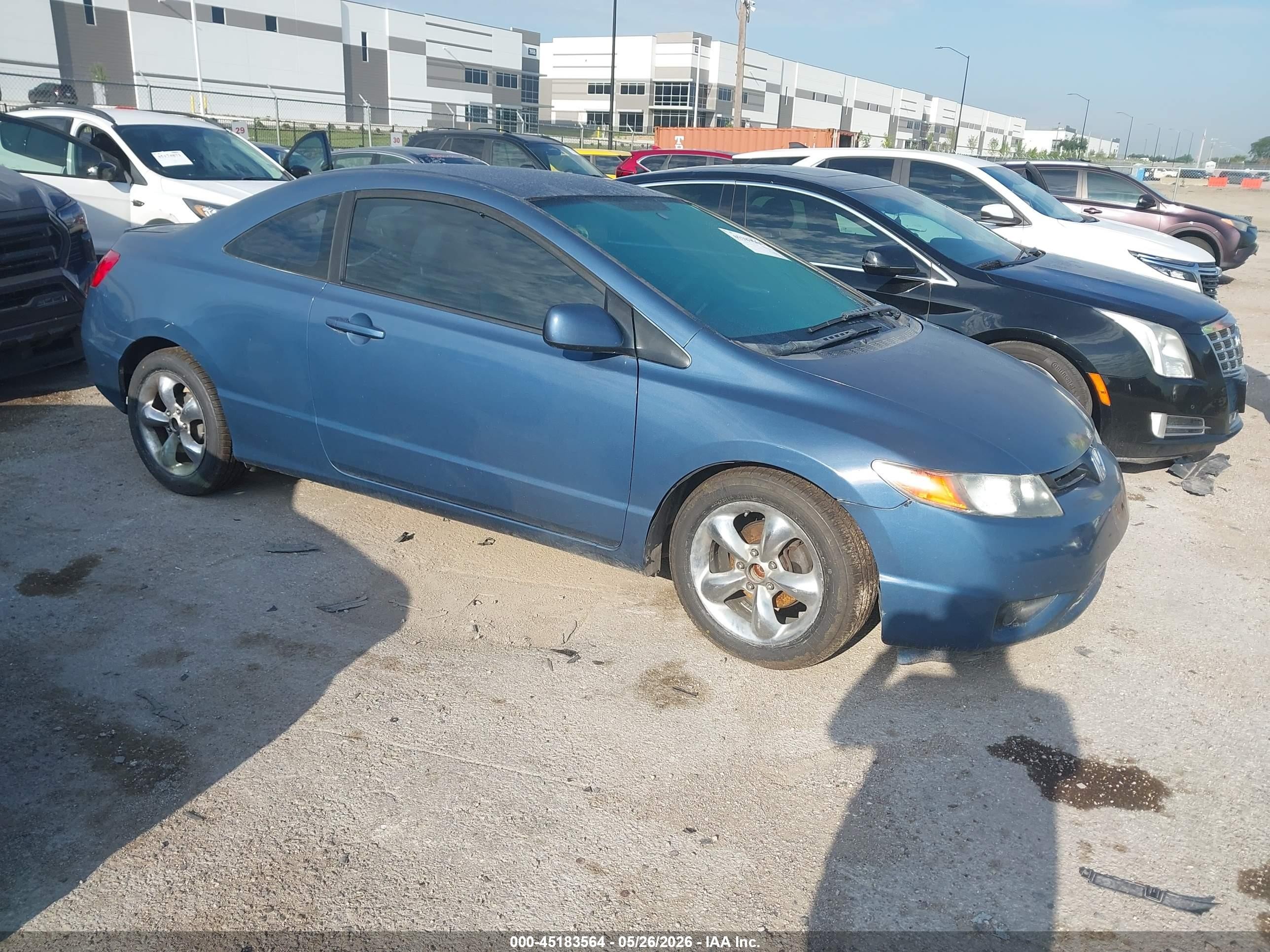 2007 Honda Civic Lx Blue vin: 2HGFG12697H520380
