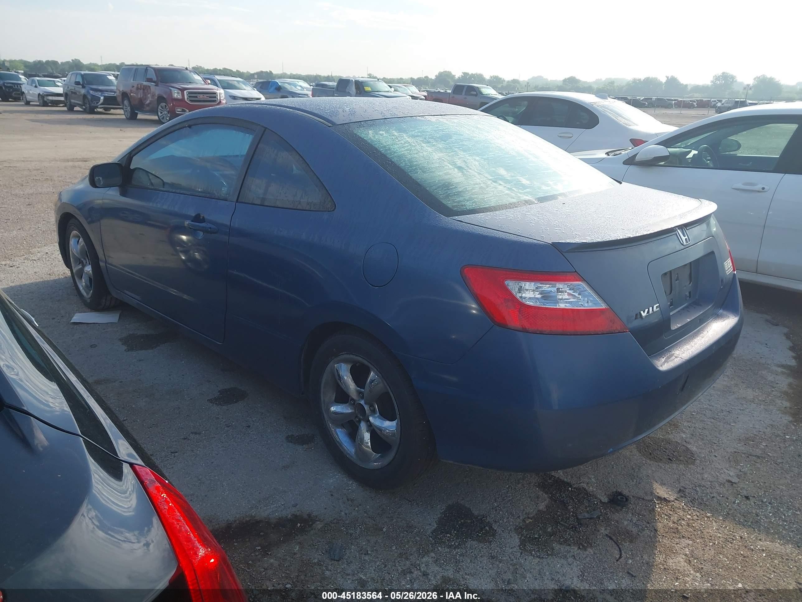 2007 Honda Civic Lx Blue vin: 2HGFG12697H520380
