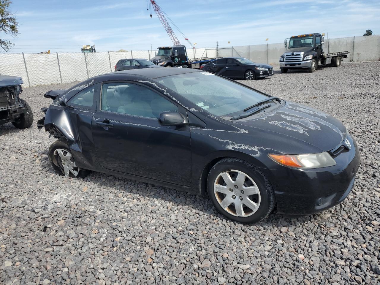 2007 Honda Civic Lx Black vin: 2HGFG12697H555680