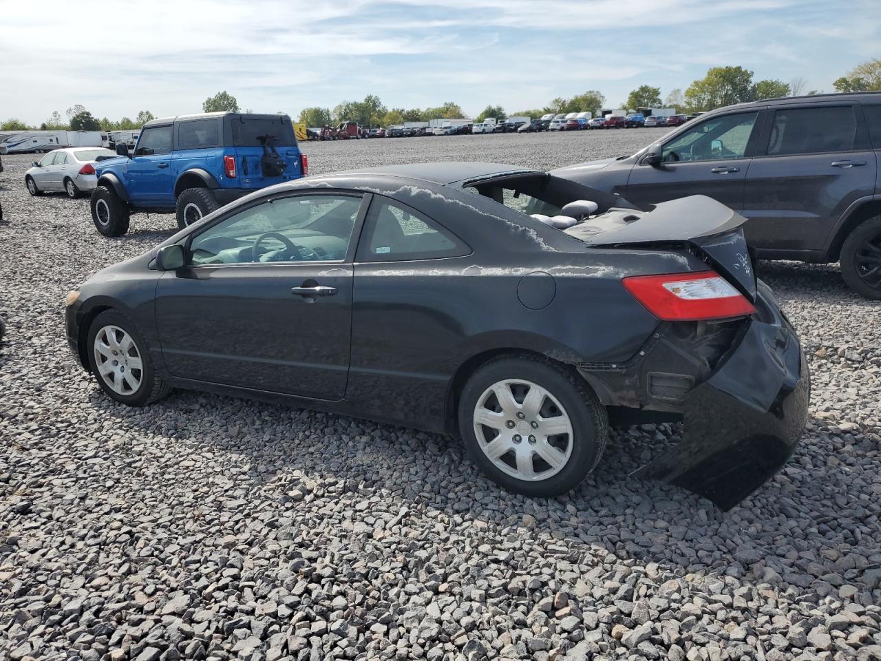 2007 Honda Civic Lx Black vin: 2HGFG12697H555680