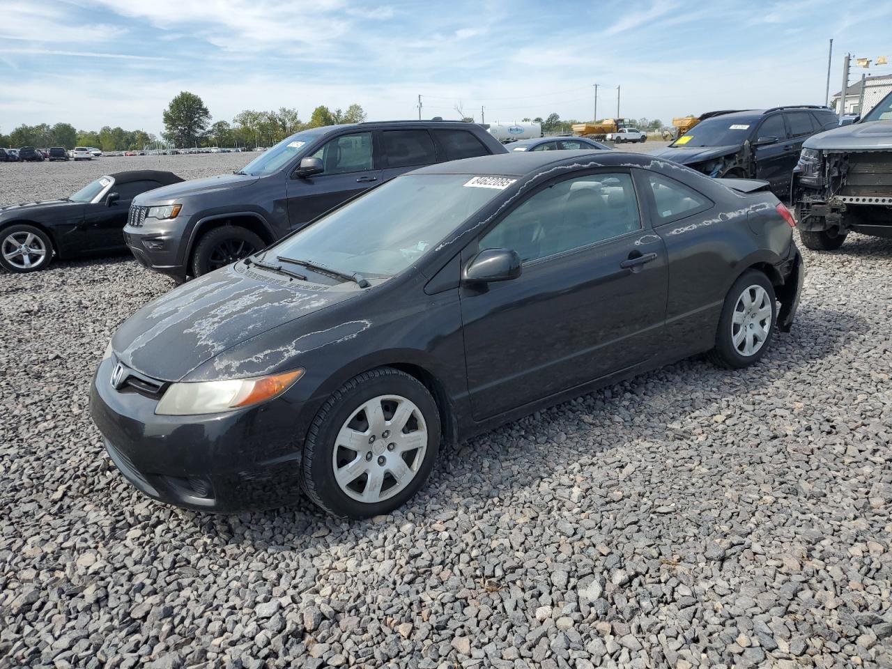 2007 Honda Civic Lx Black vin: 2HGFG12697H555680