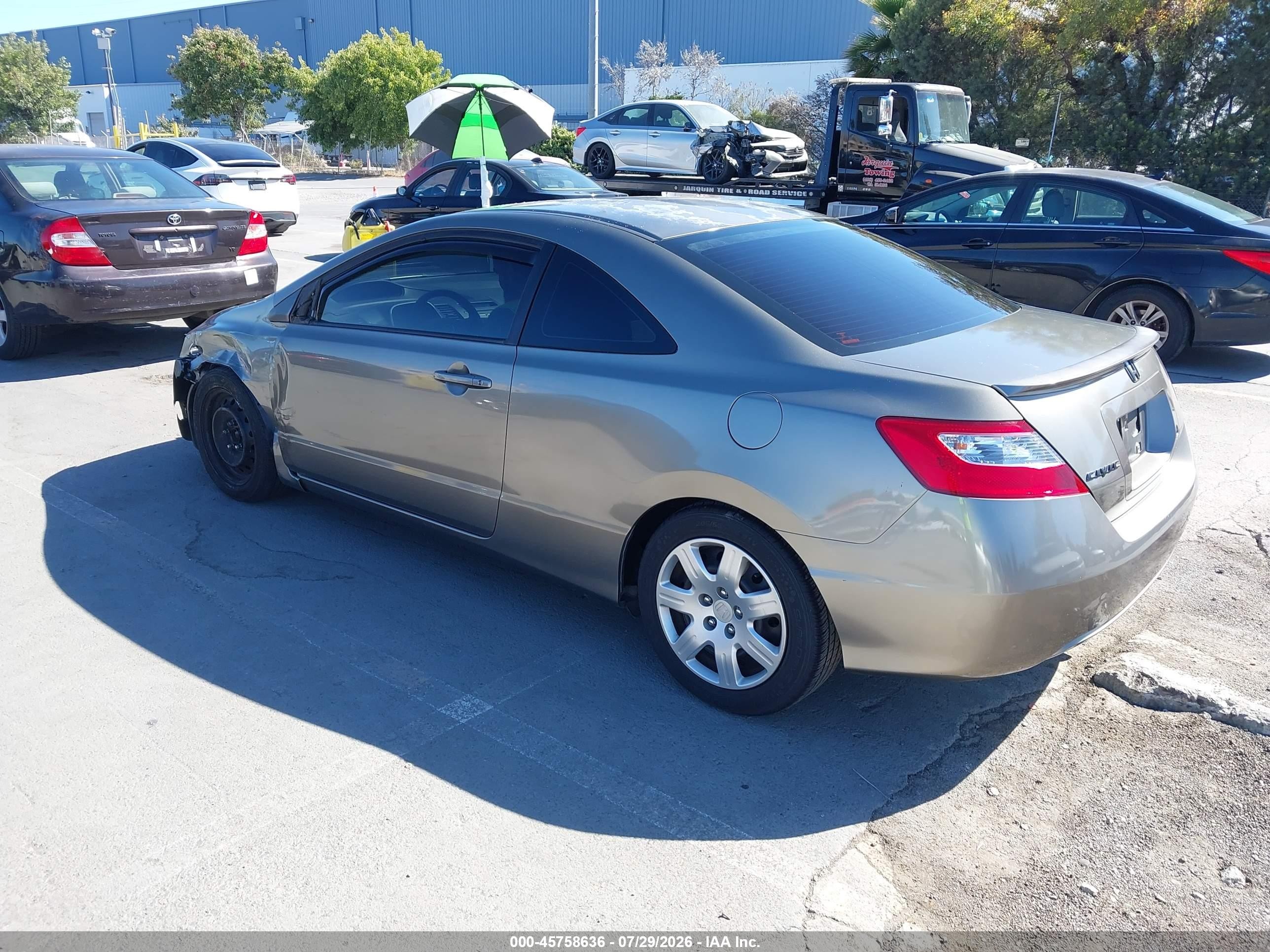 2007 Honda Civic Lx Серый vin: 2HGFG12697H559115