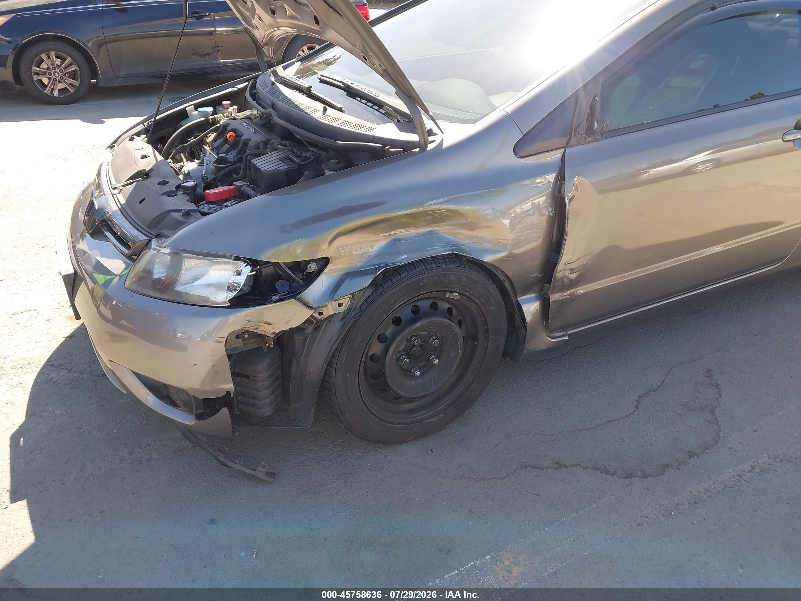 2007 Honda Civic Lx Серый vin: 2HGFG12697H559115