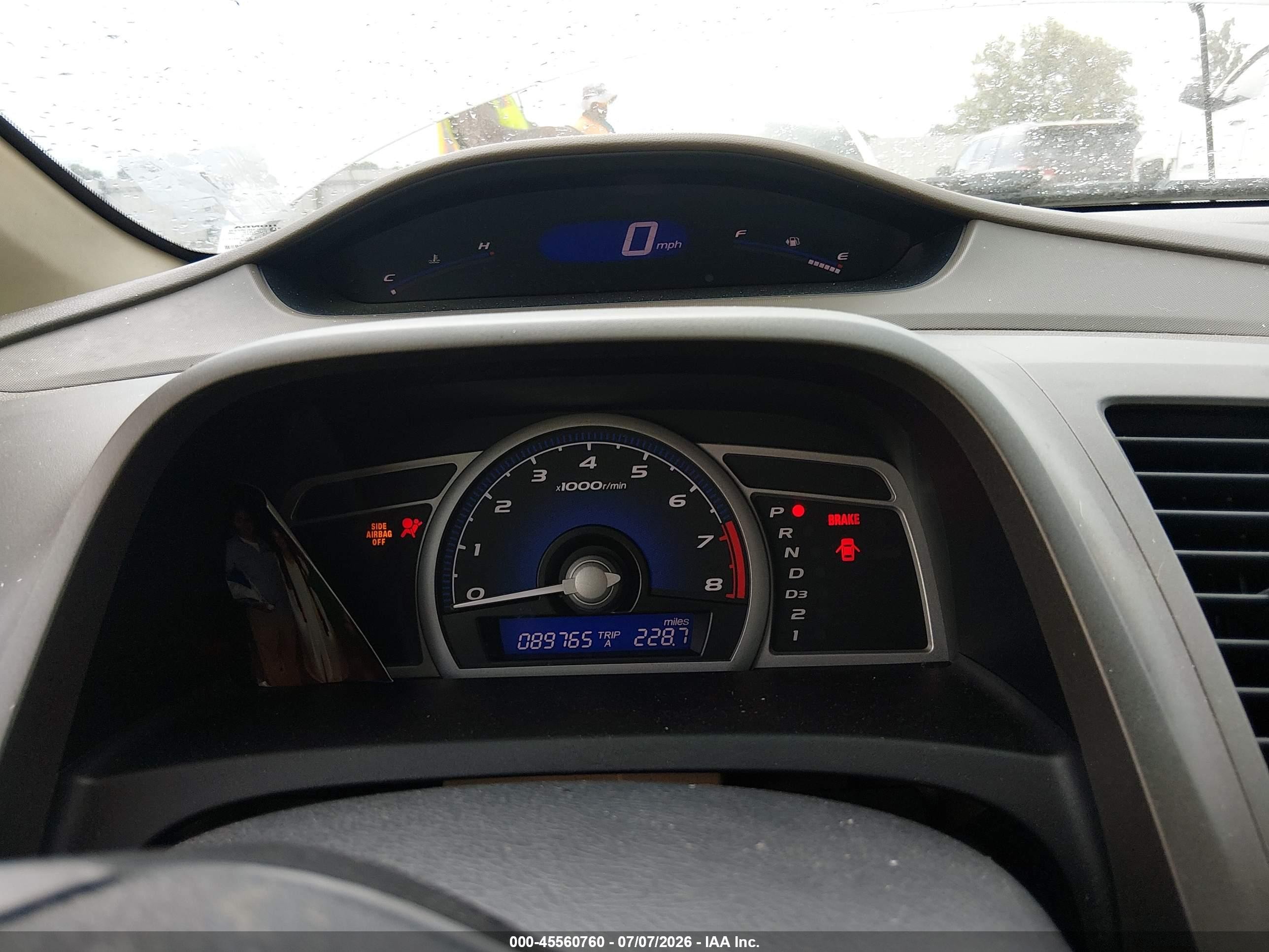 2007 Honda Civic Lx White vin: 2HGFG12697H576948